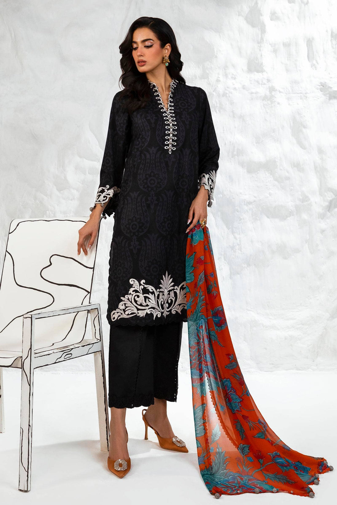Sana Safinaz | Muzlin Summer 24 | 003A-CI - House Of Anaya