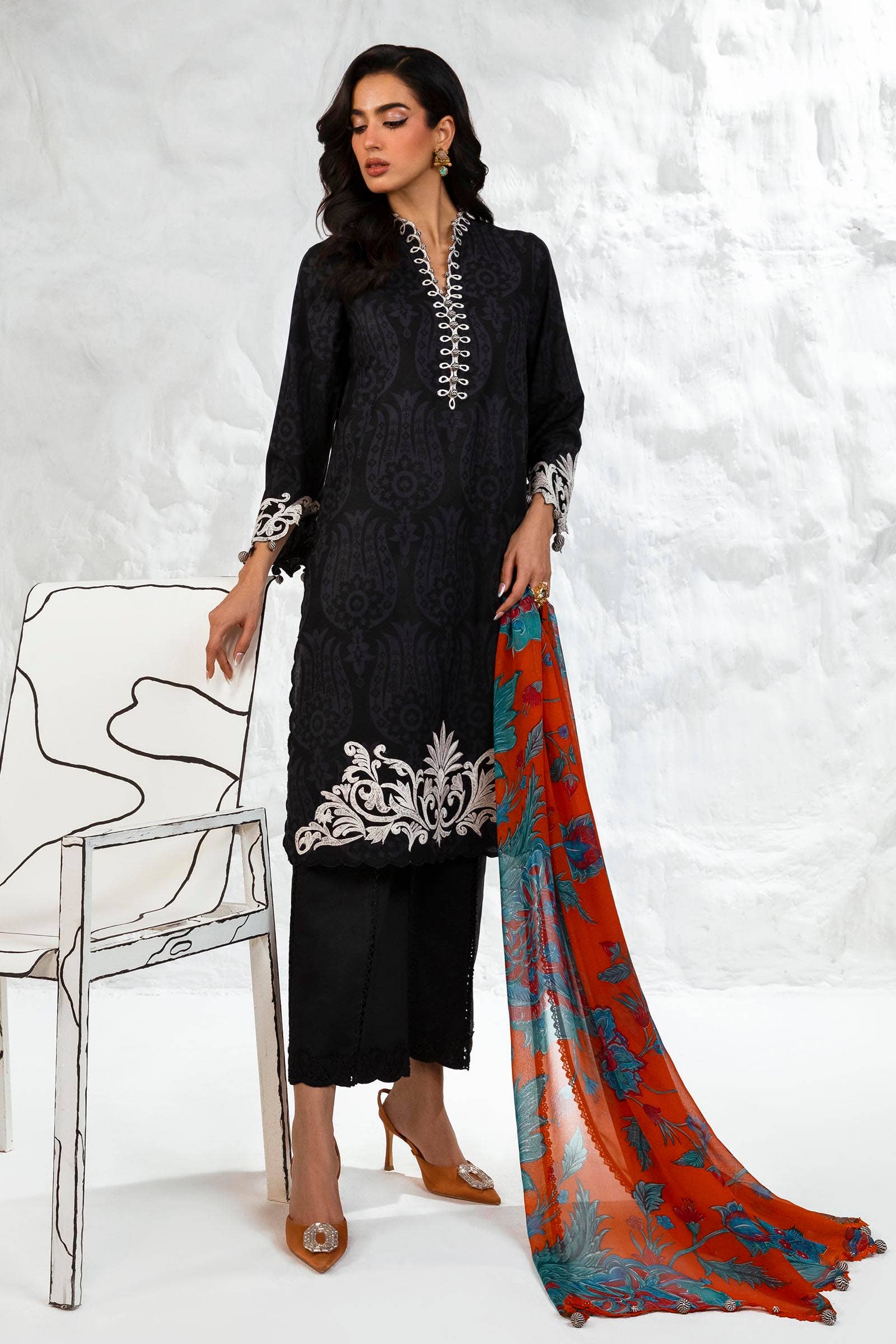 Sana Safinaz | Muzlin Summer 24 | 003A-CI - House Of Anaya