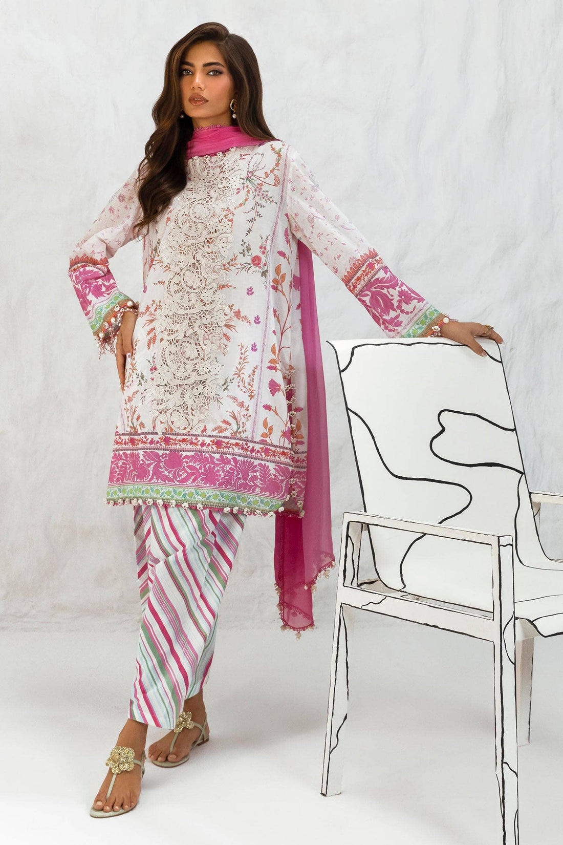 Sana Safinaz | Muzlin Summer 24 | 005B-CI - House Of Anaya