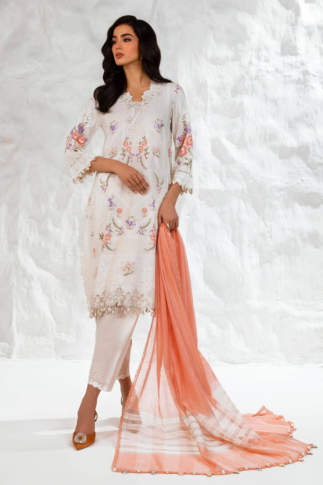 Sana Safinaz | Muzlin Summer 24 | 007B-DG - House Of Anaya
