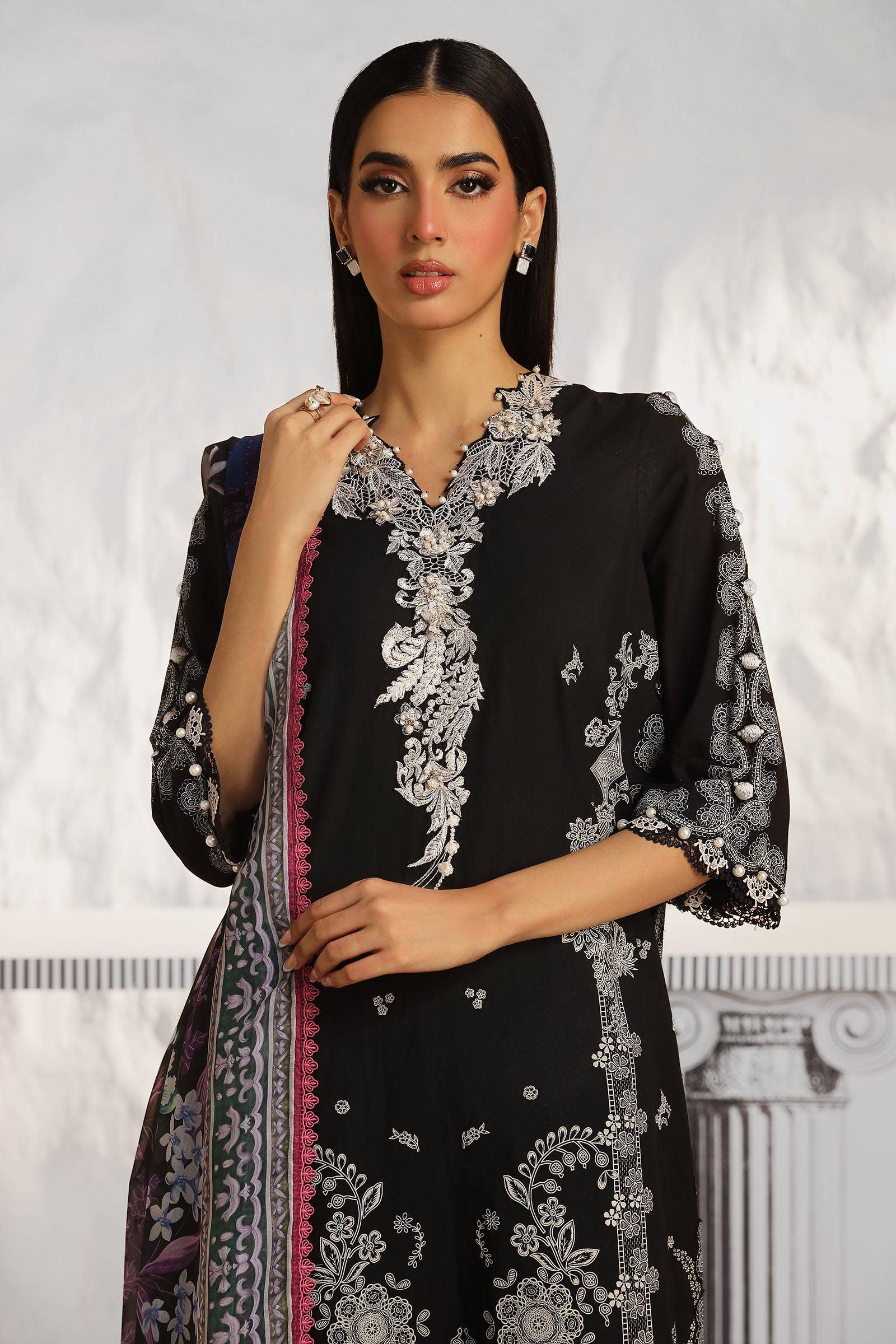 Sana Safinaz | Muzlin Summer 24 | 008A-CK - House Of Anaya