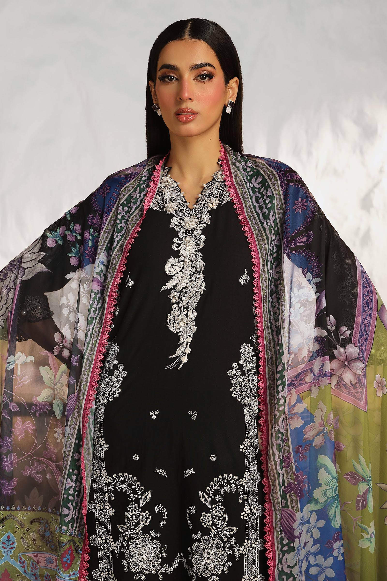 Sana Safinaz | Muzlin Summer 24 | 008A-CK - House Of Anaya