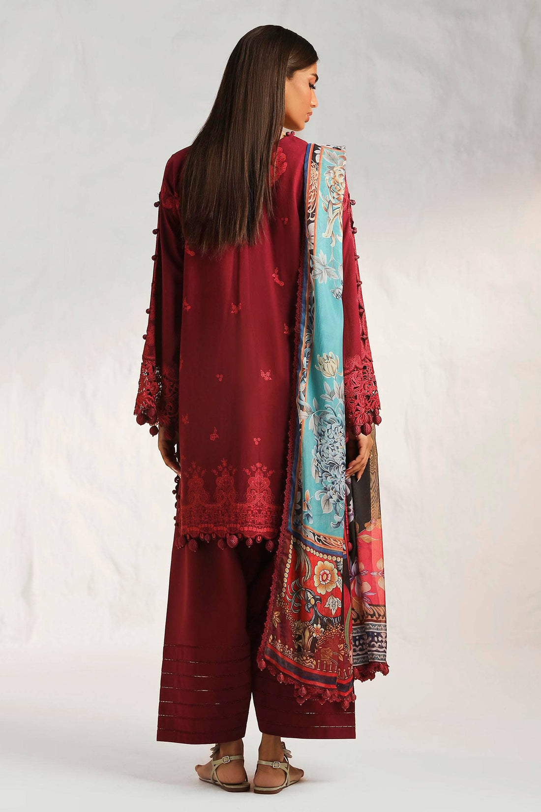 Sana Safinaz | Muzlin Summer 24 | 008B-CK - House Of Anaya