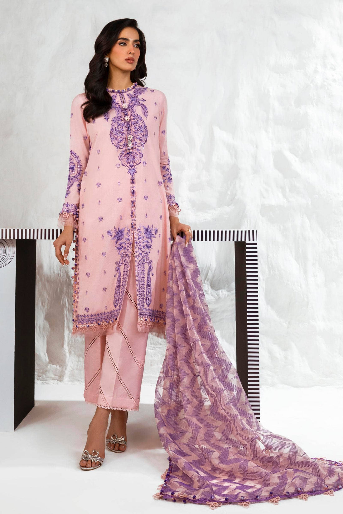 Sana Safinaz | Muzlin Summer 24 | 009B-CT - House Of Anaya