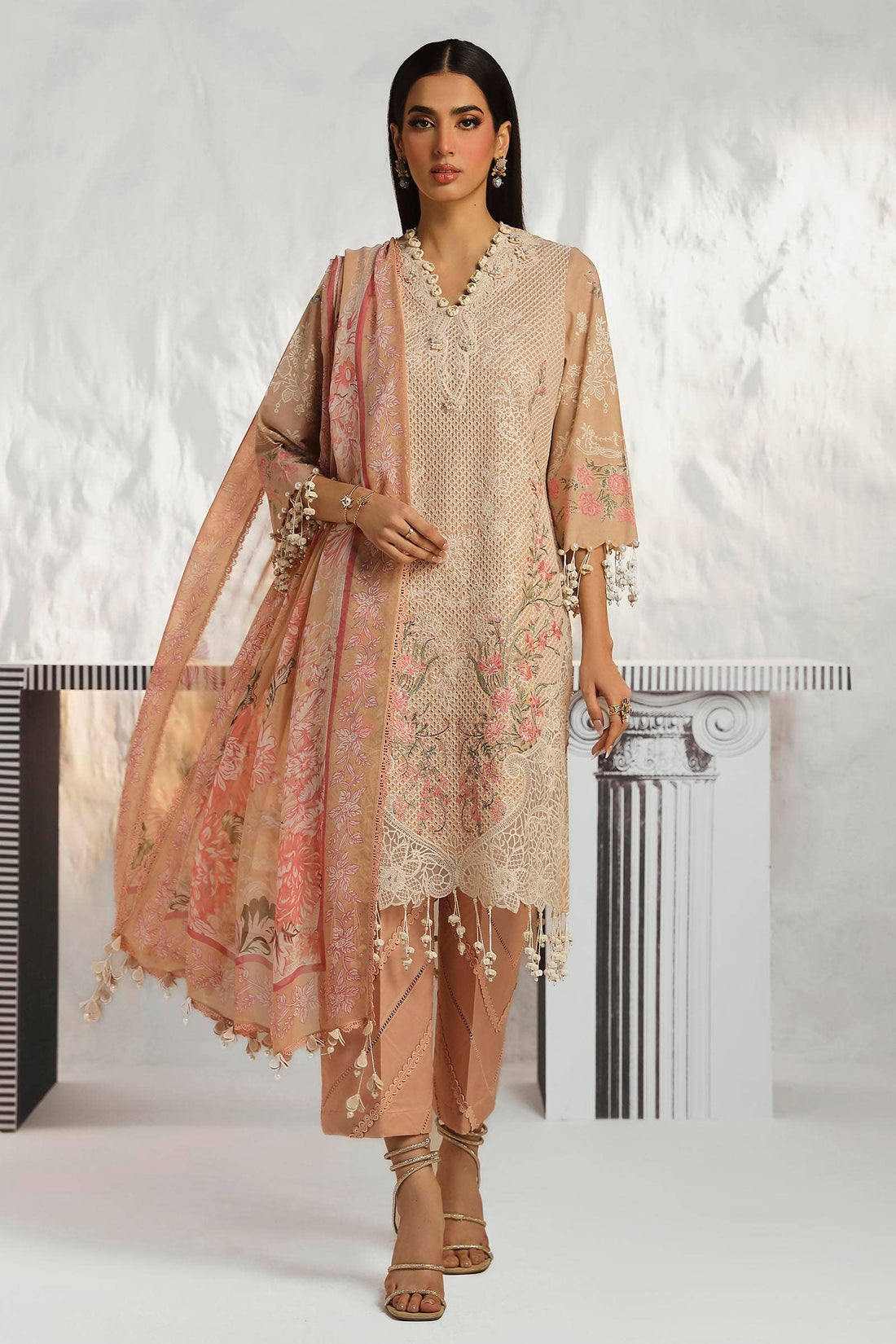 Sana Safinaz | Muzlin Summer 24 | 012B-CJ - House Of Anaya