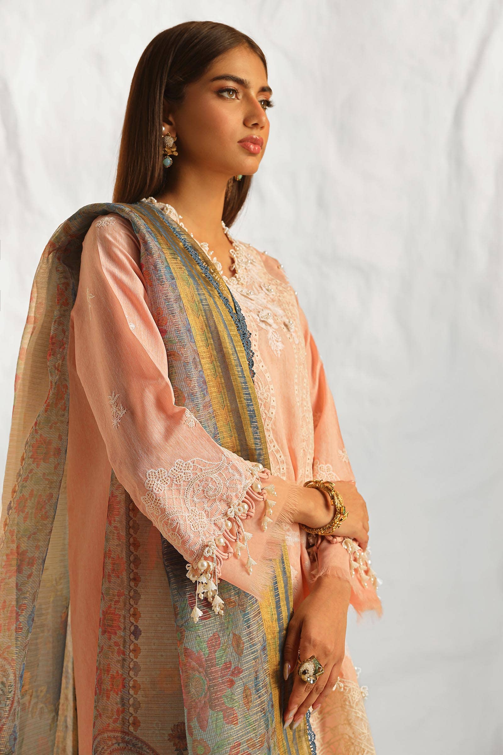 Sana Safinaz | Muzlin Summer 24 | 013A-DH - House Of Anaya