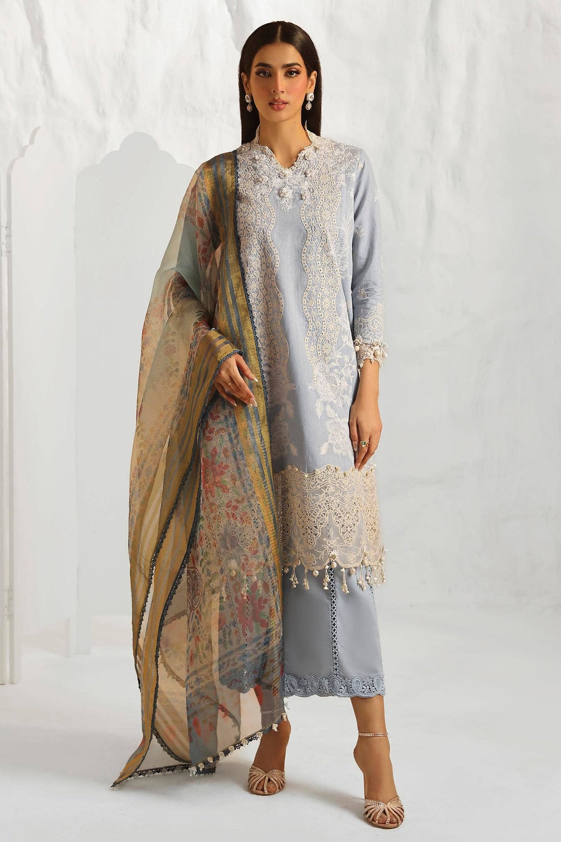 Sana Safinaz | Muzlin Summer 24 | 013B-DH - House Of Anaya