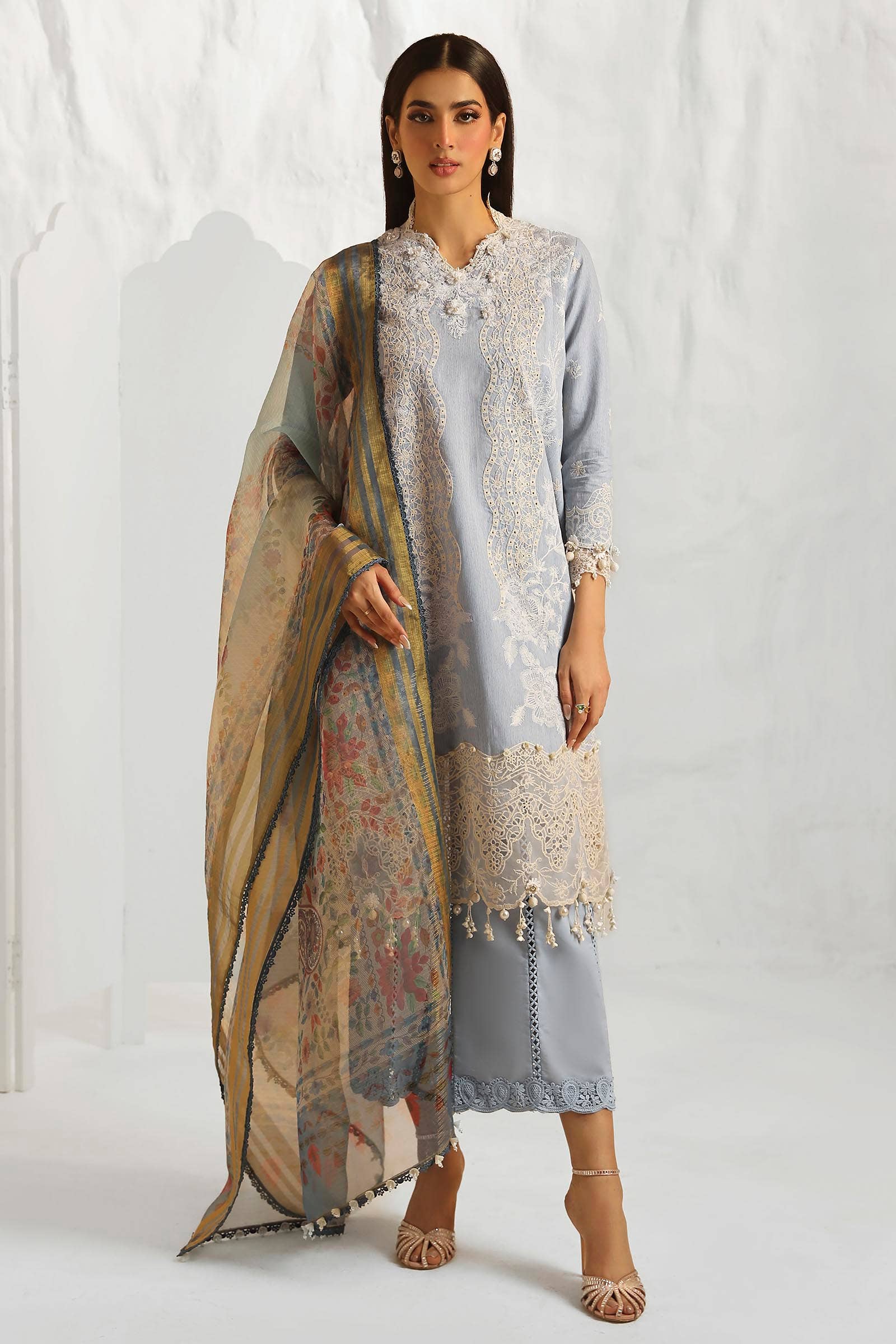 Sana Safinaz | Muzlin Summer 24 | 013B-DH - House Of Anaya