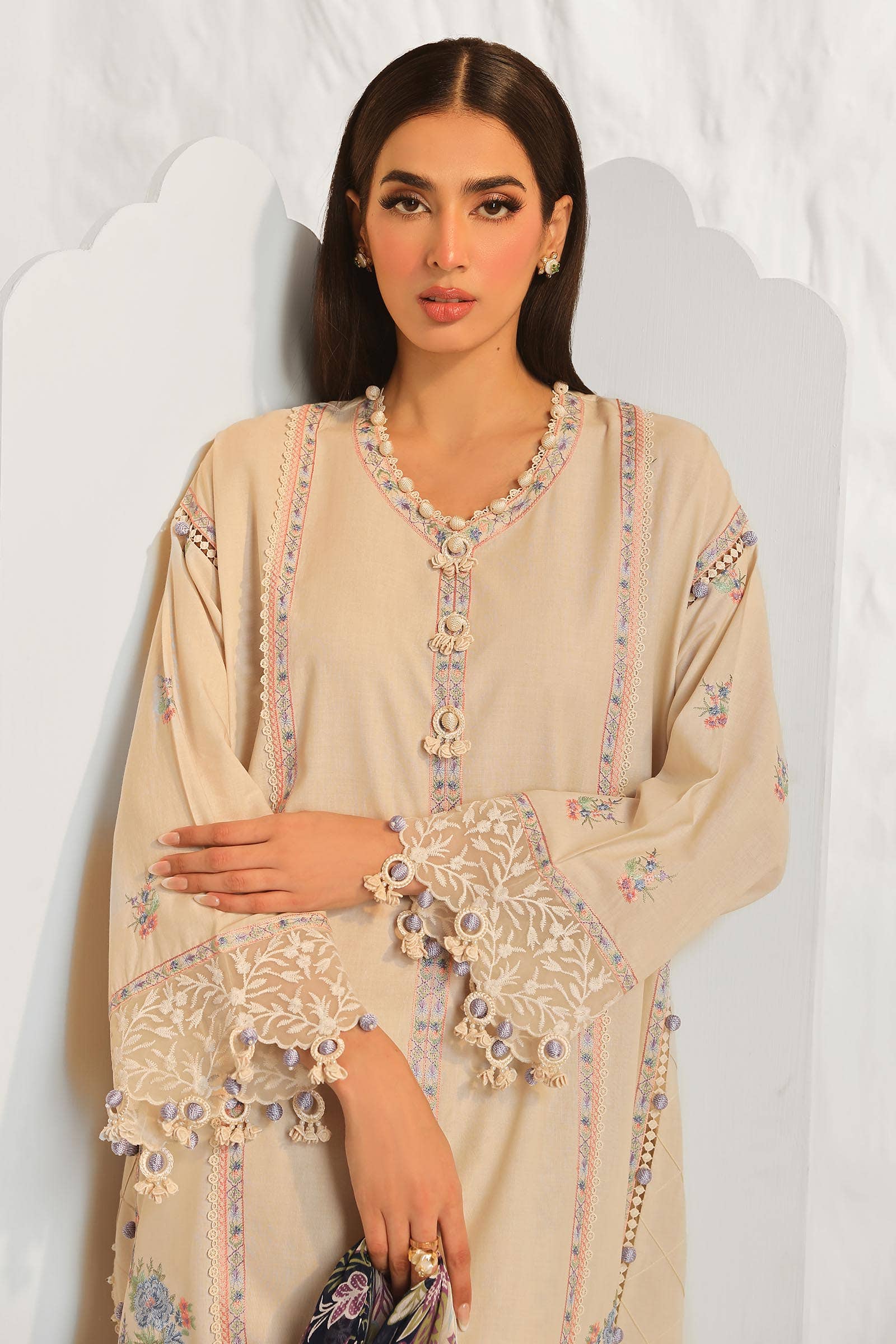 Sana Safinaz | Muzlin Summer 24 | 014A-CJ - House Of Anaya