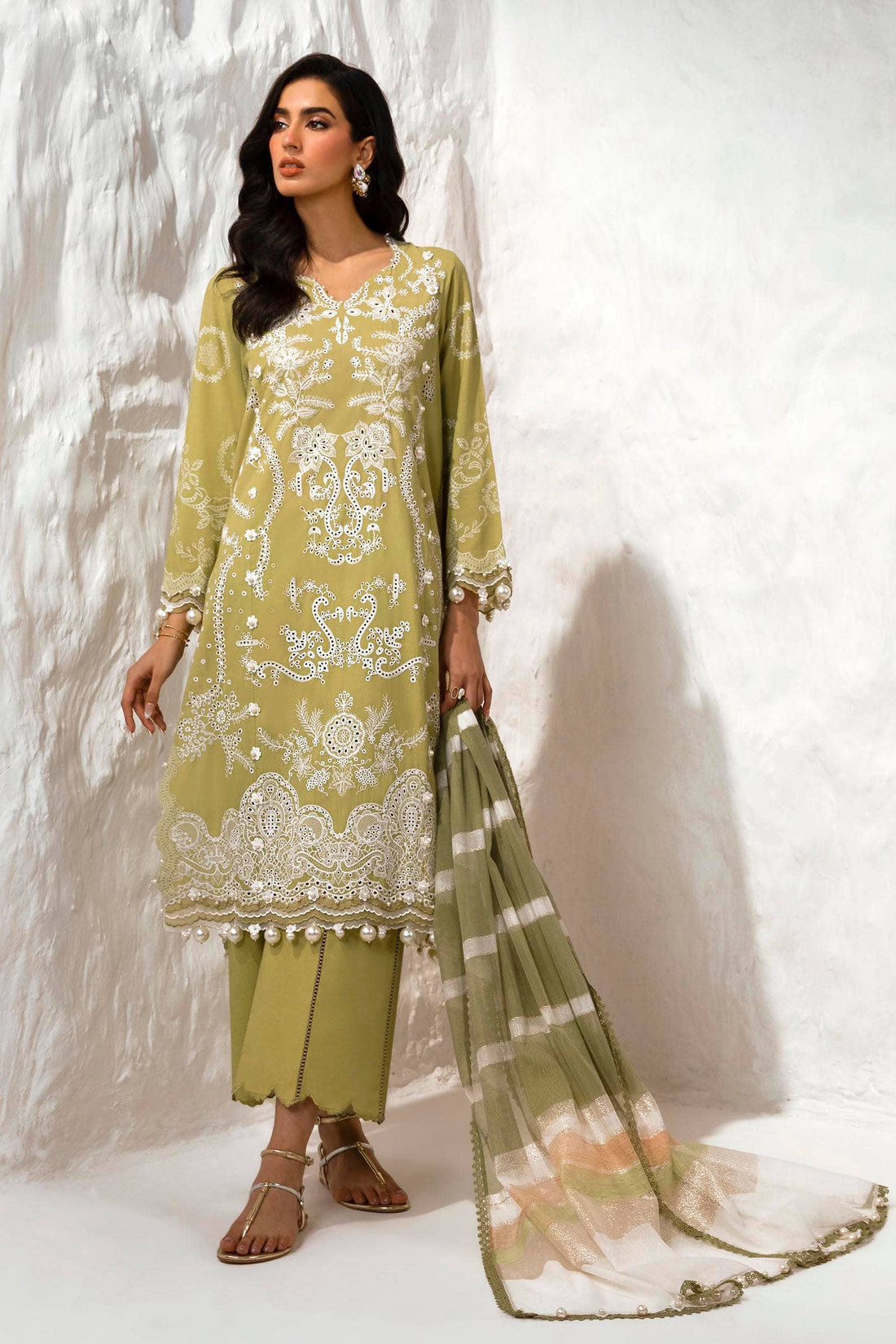 Sana Safinaz | Muzlin Summer 24 | 015A-DF - House Of Anaya
