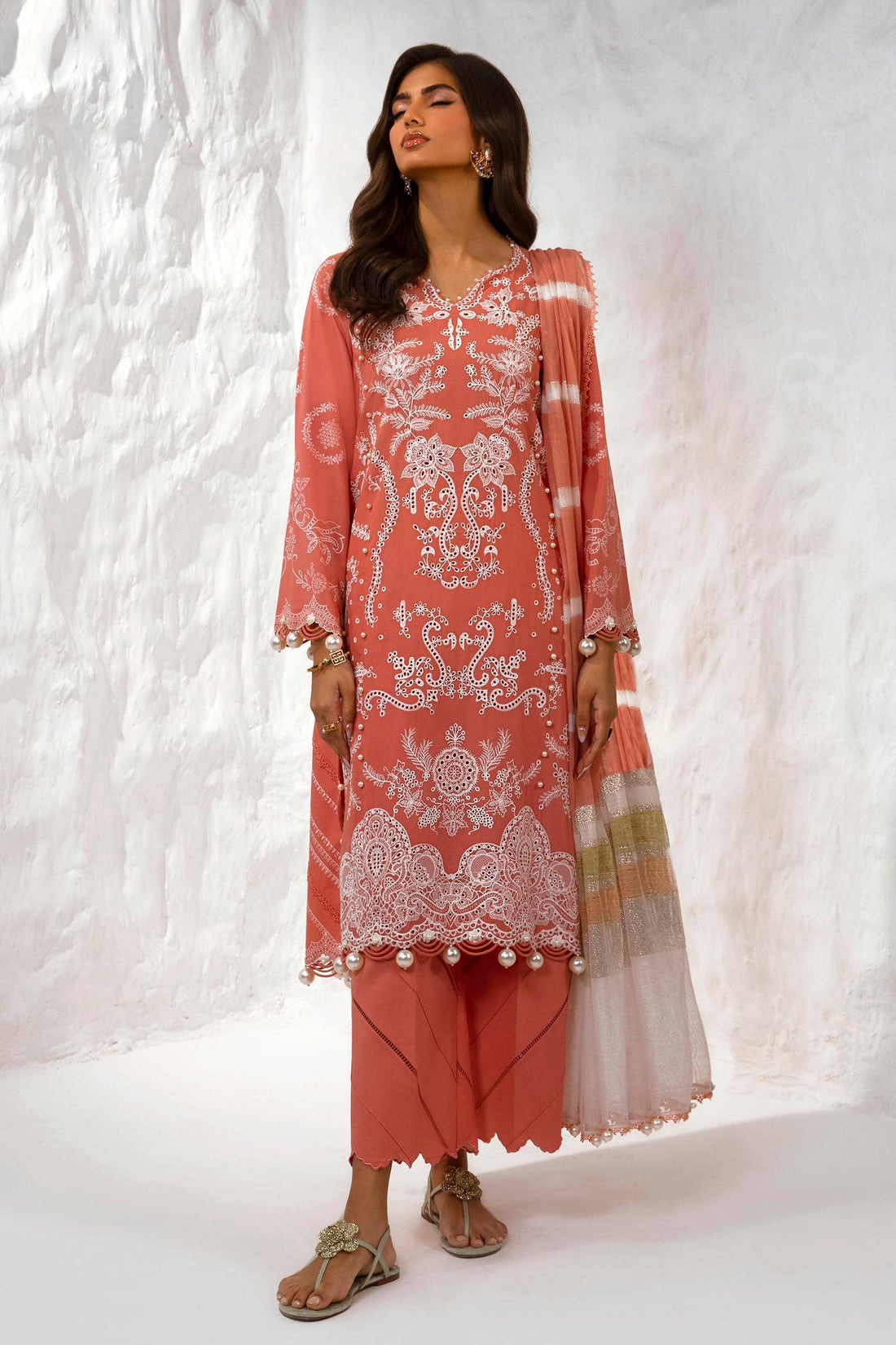 Sana Safinaz | Muzlin Summer 24 | 015B-DF - House Of Anaya