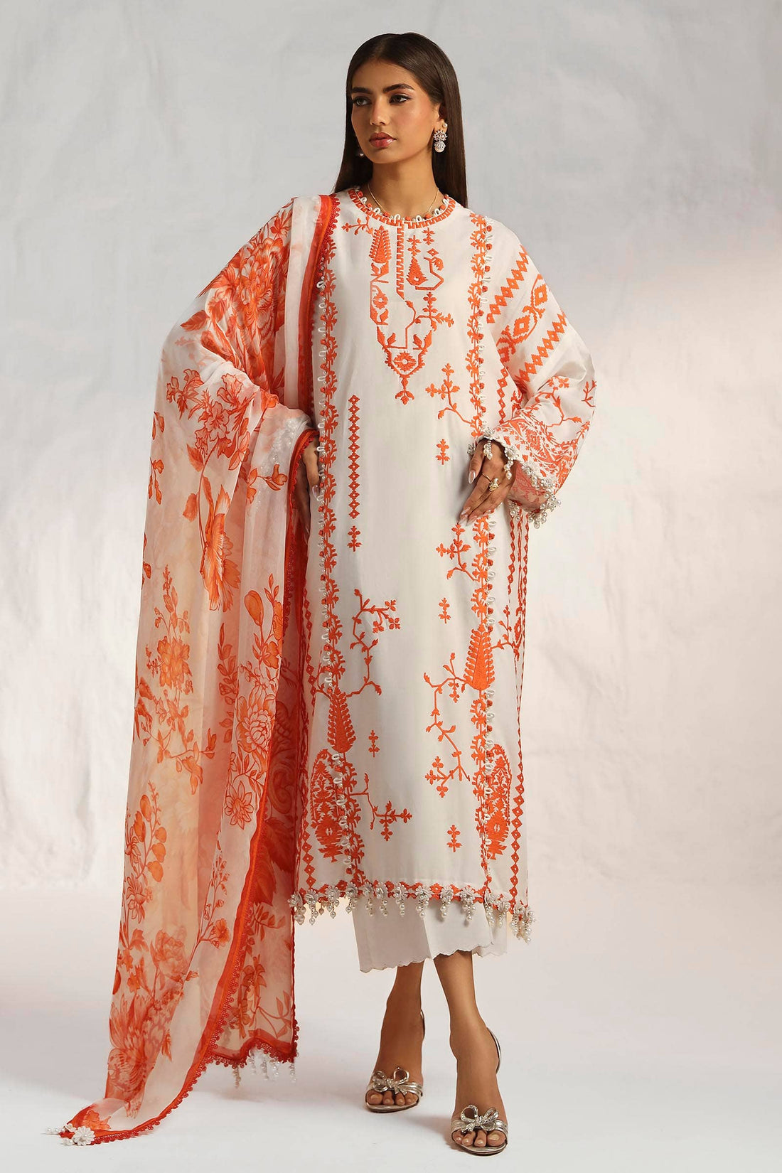 Sana Safinaz | Muzlin Summer 24 | 017B-CJ - House Of Anaya