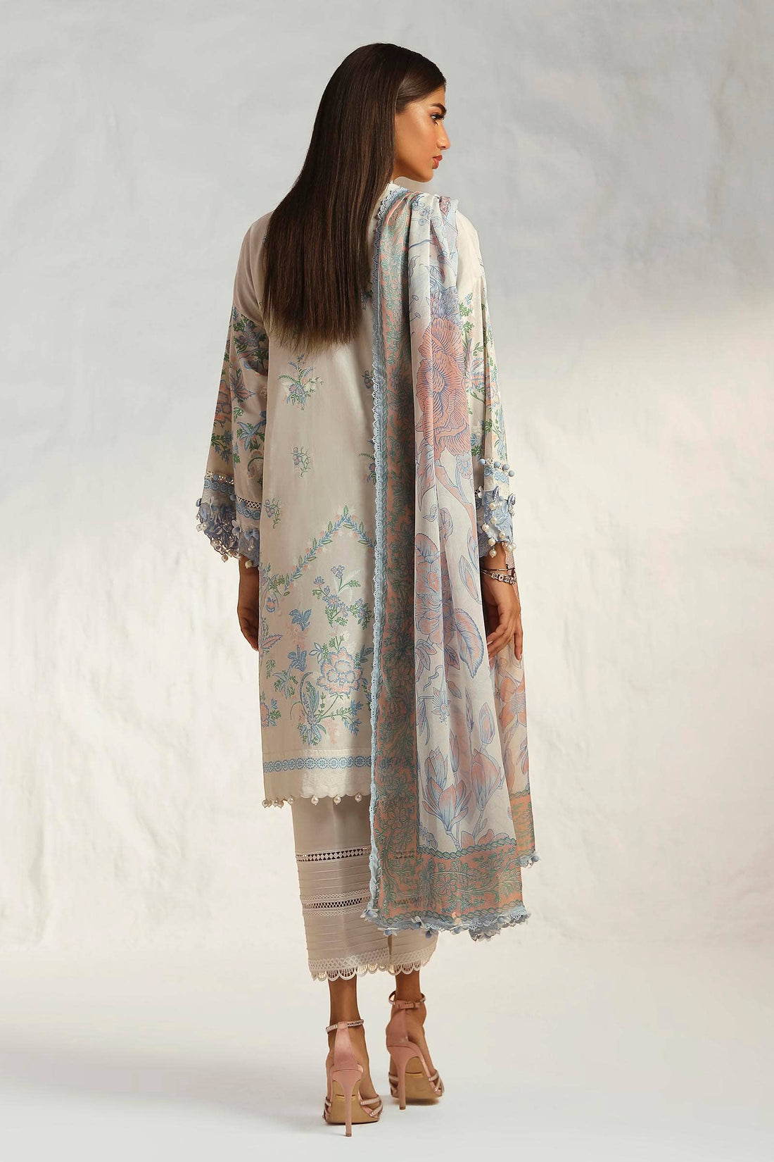 Sana Safinaz | Muzlin Summer 24 | 019A-CJ - House Of Anaya