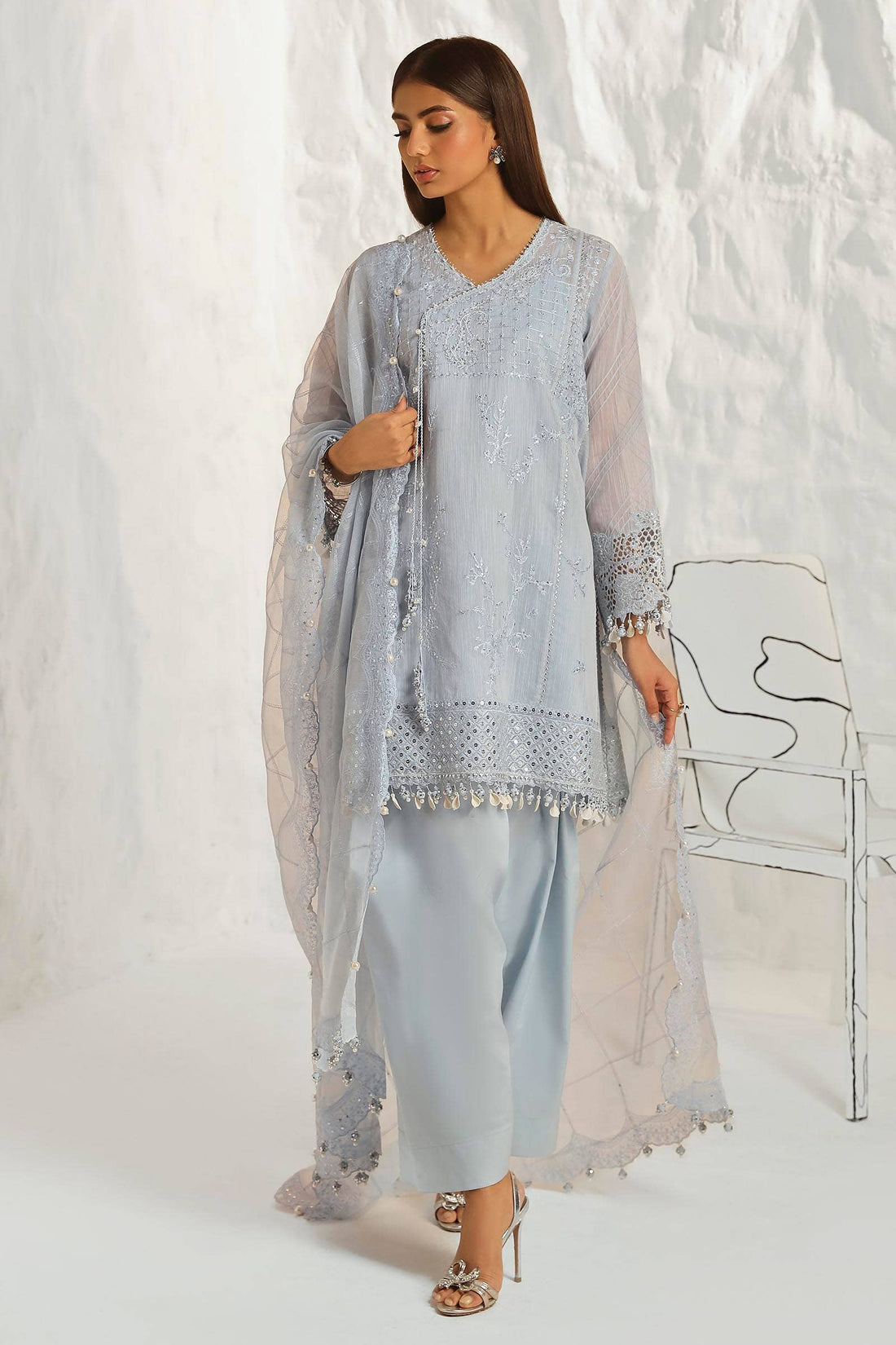 Sana Safinaz | Muzlin Summer 24 | 020A-CV - House Of Anaya