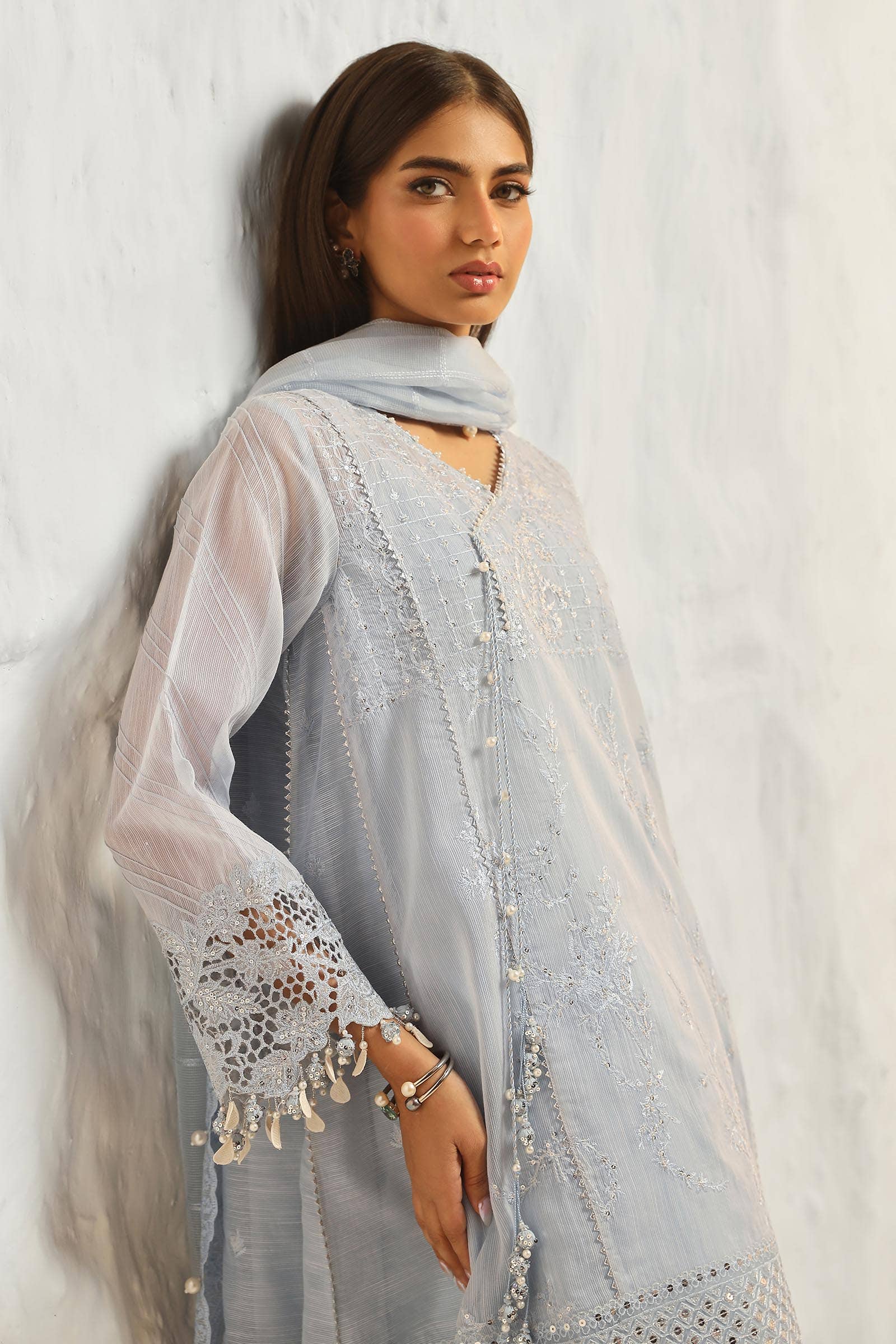 Sana Safinaz | Muzlin Summer 24 | 020A-CV - House Of Anaya