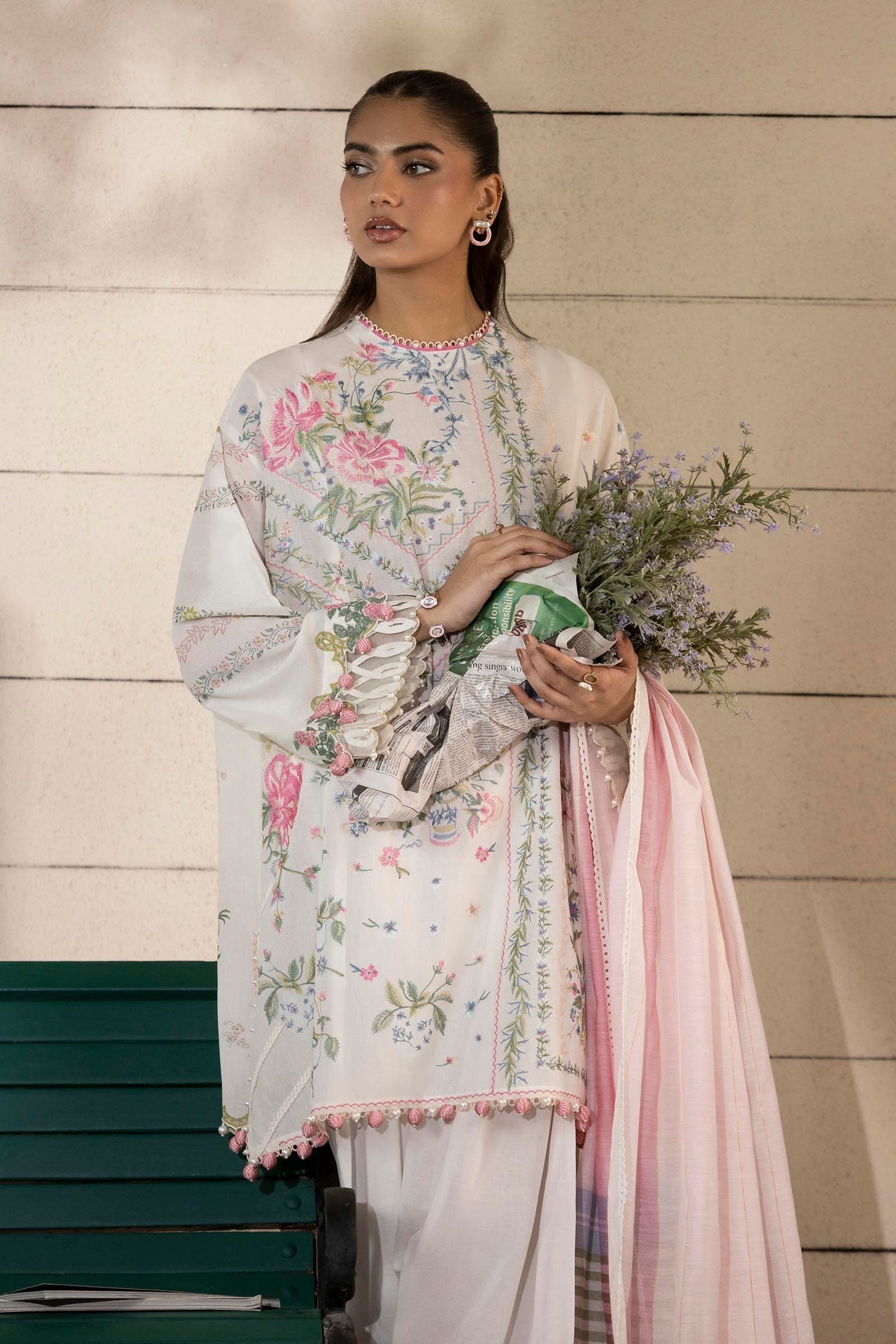 Sana Safinaz | Muzlin Spring 25 | M251-001A-3DG - House Of Anaya