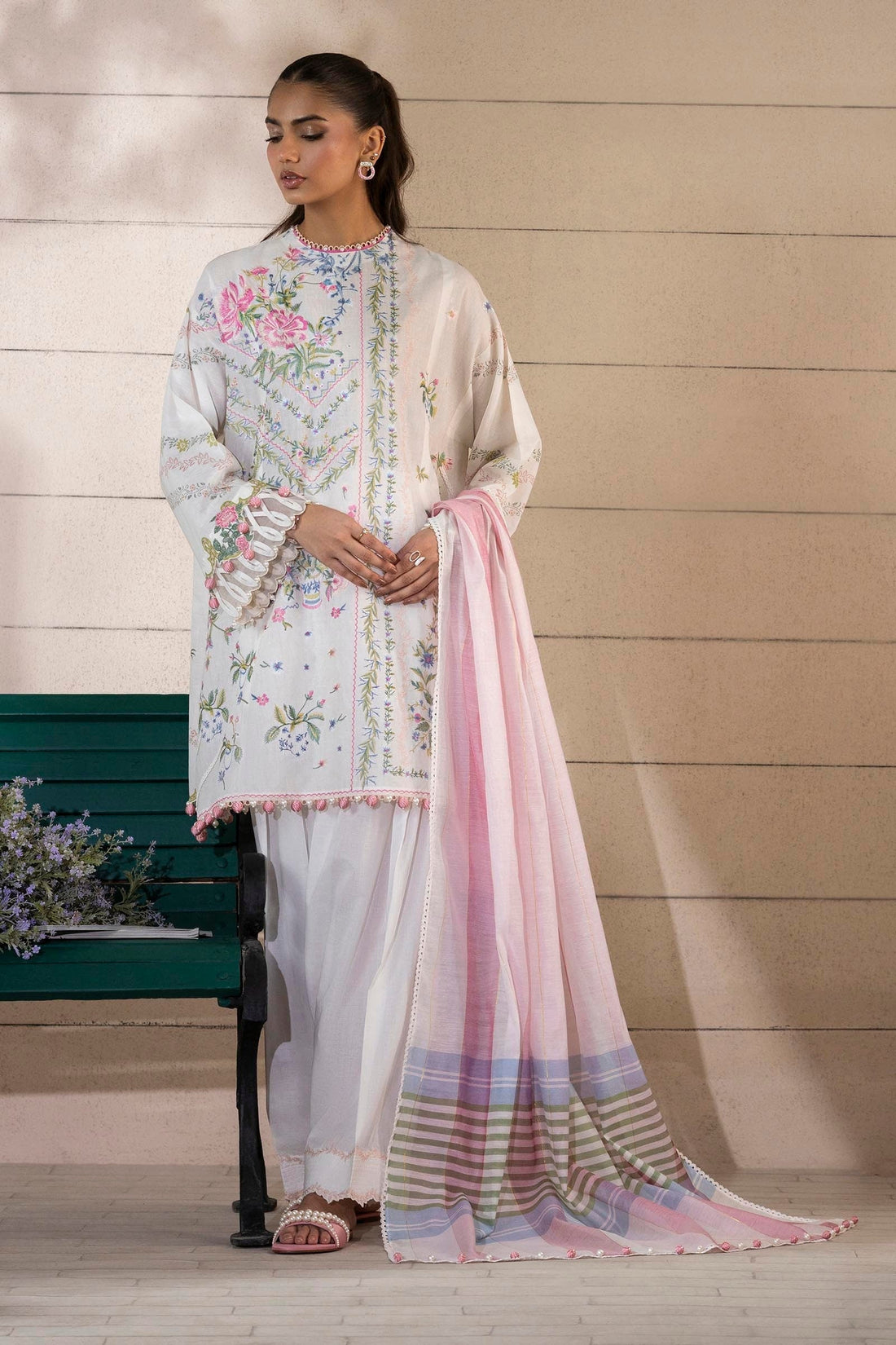 Sana Safinaz | Muzlin Spring 25 | M251-001A-3DG - House Of Anaya