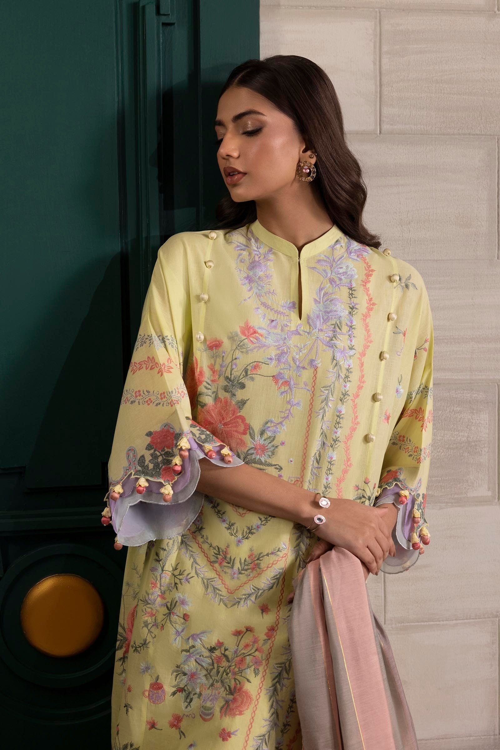 Sana Safinaz | Muzlin Spring 25 | M251-001B-3DG - House Of Anaya