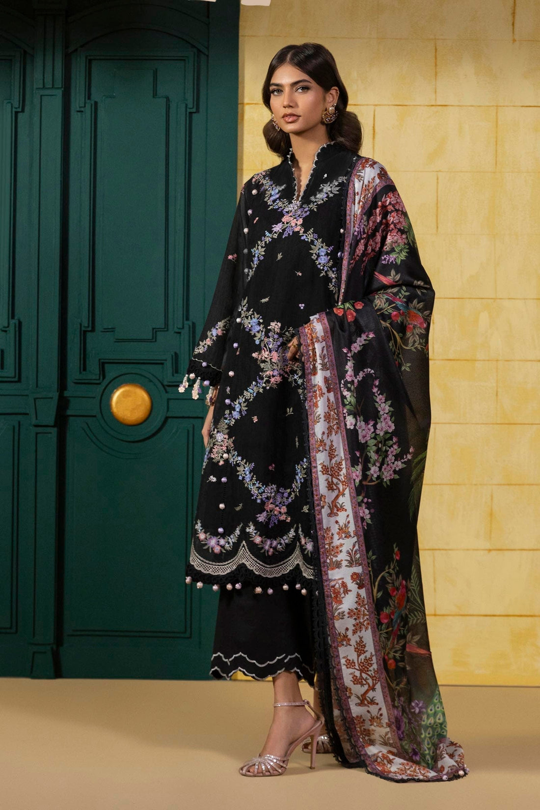 Sana Safinaz | Muzlin Spring 25 | M251-002B-3CV - House Of Anaya