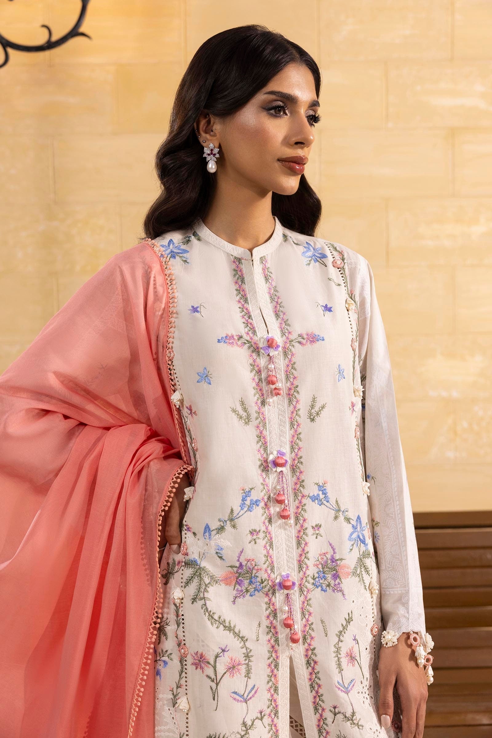 Sana Safinaz | Muzlin Spring 25 | M251-008B-3DG - House Of Anaya