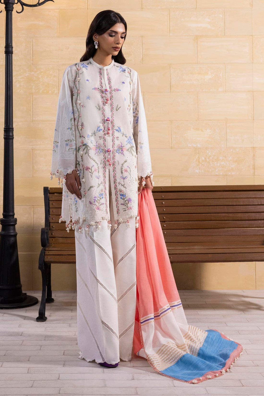 Sana Safinaz | Muzlin Spring 25 | M251-008B-3DG - House Of Anaya