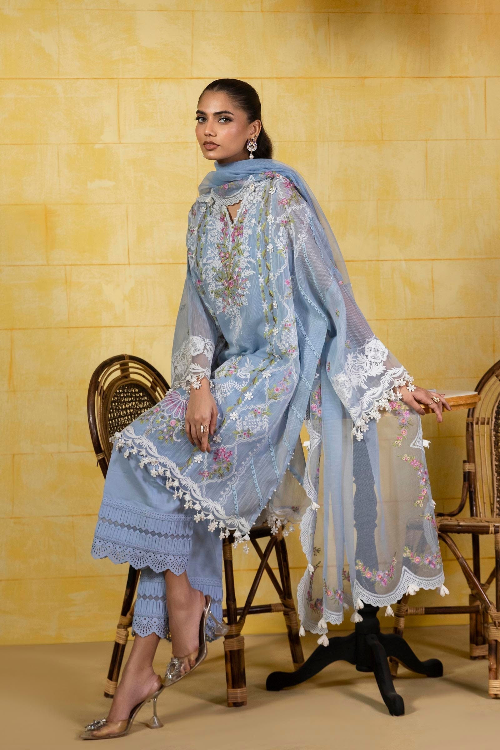 Sana Safinaz | Muzlin Spring 25 | M251-009B-3CT - House Of Anaya