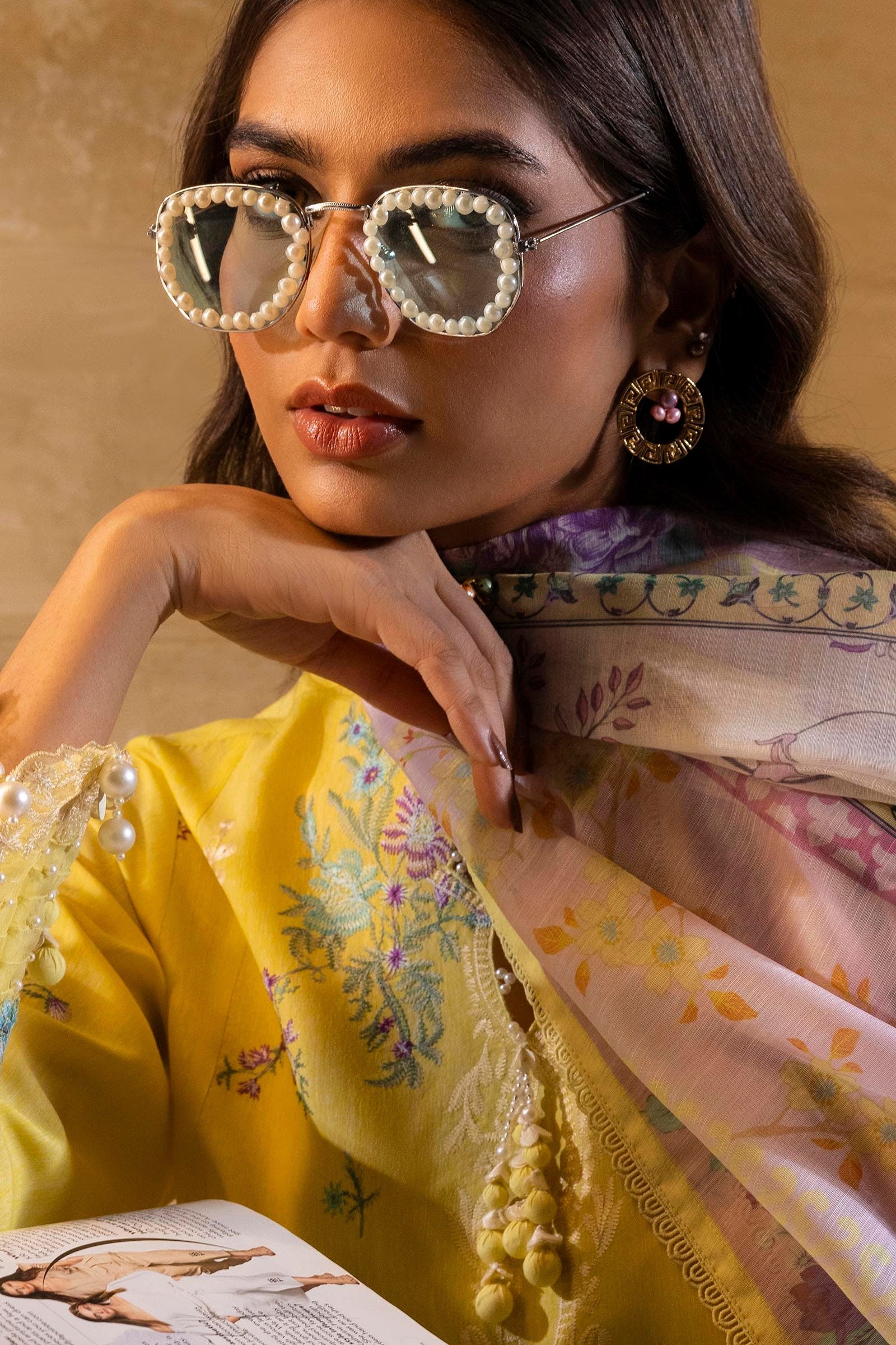 Sana Safinaz | Muzlin Spring 25 | M251-011B-3CV - House Of Anaya