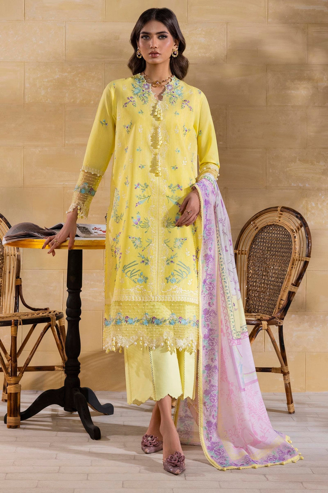 Sana Safinaz | Muzlin Spring 25 | M251-011B-3CV - House Of Anaya