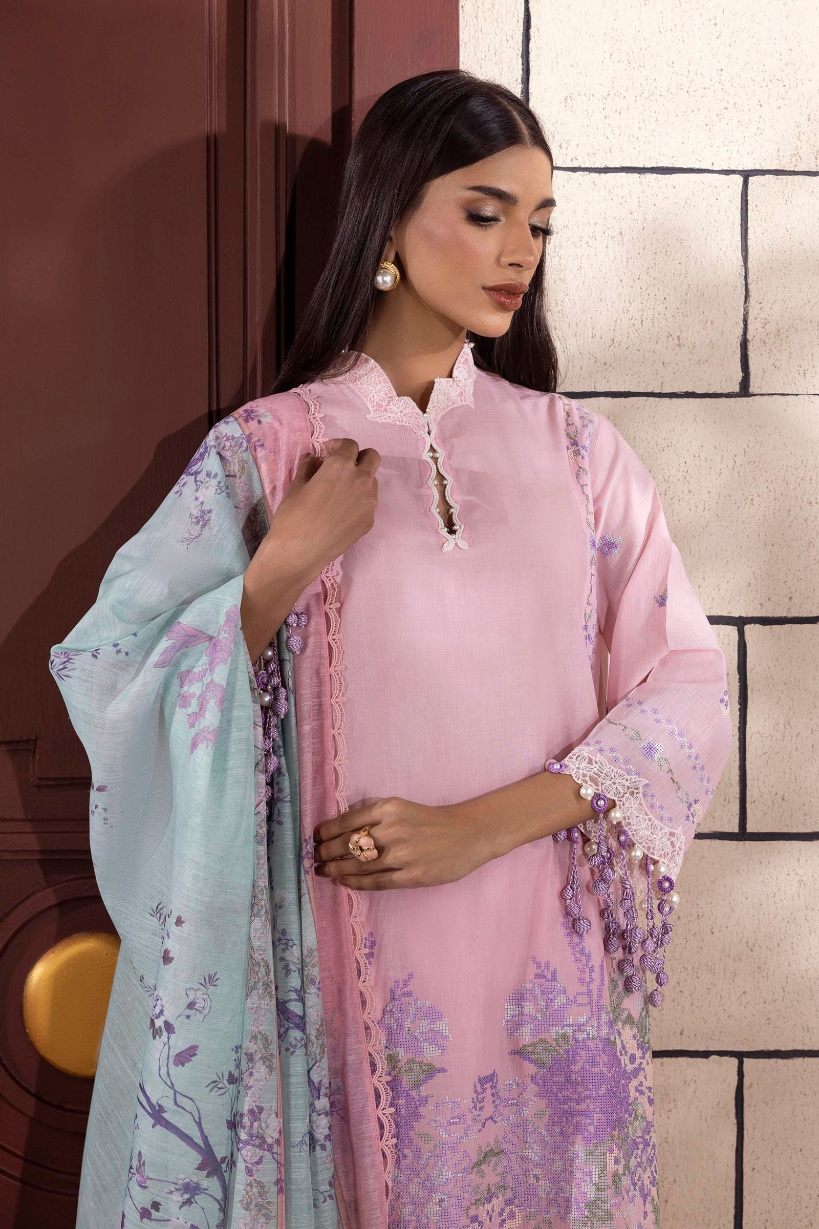 Sana Safinaz | Muzlin Spring 25 | M251-012B-3CV - House Of Anaya