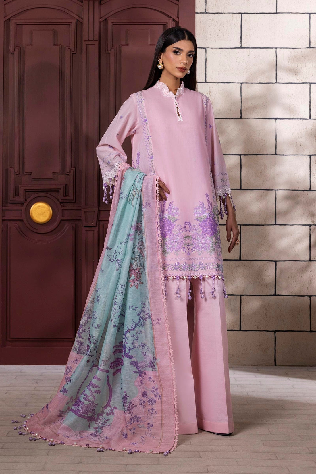 Sana Safinaz | Muzlin Spring 25 | M251-012B-3CV - House Of Anaya