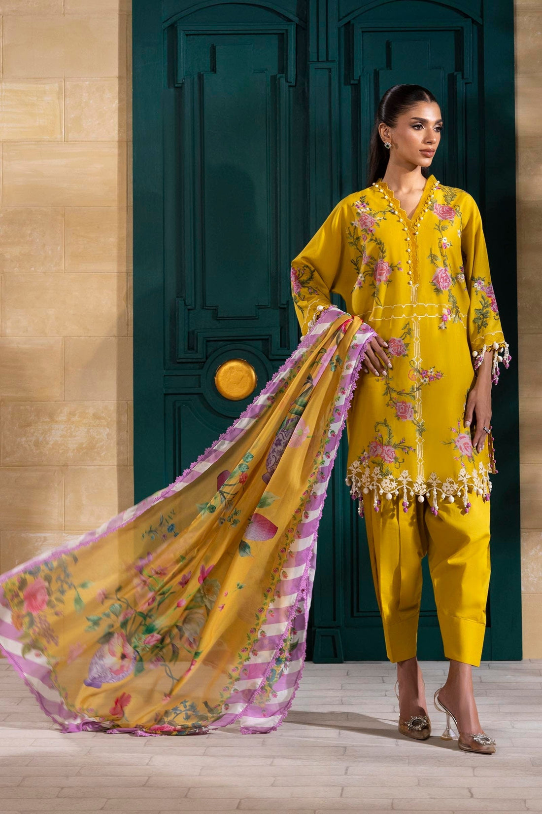 Sana Safinaz | Muzlin Spring 25 | M251-013B-3CL - House Of Anaya