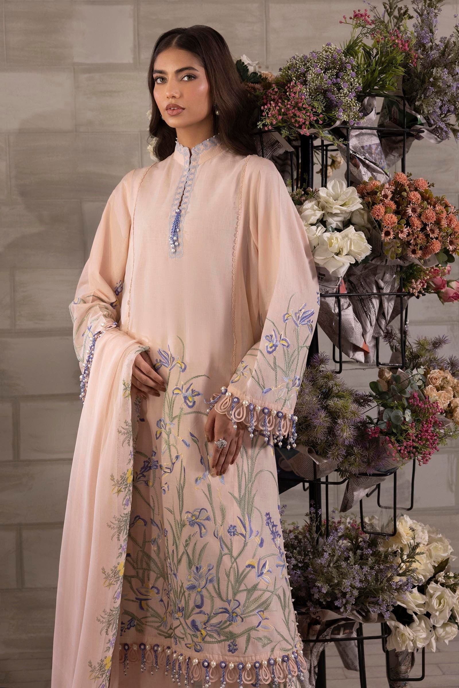Sana Safinaz | Muzlin Spring 25 | M251-017B-3CJ - House Of Anaya