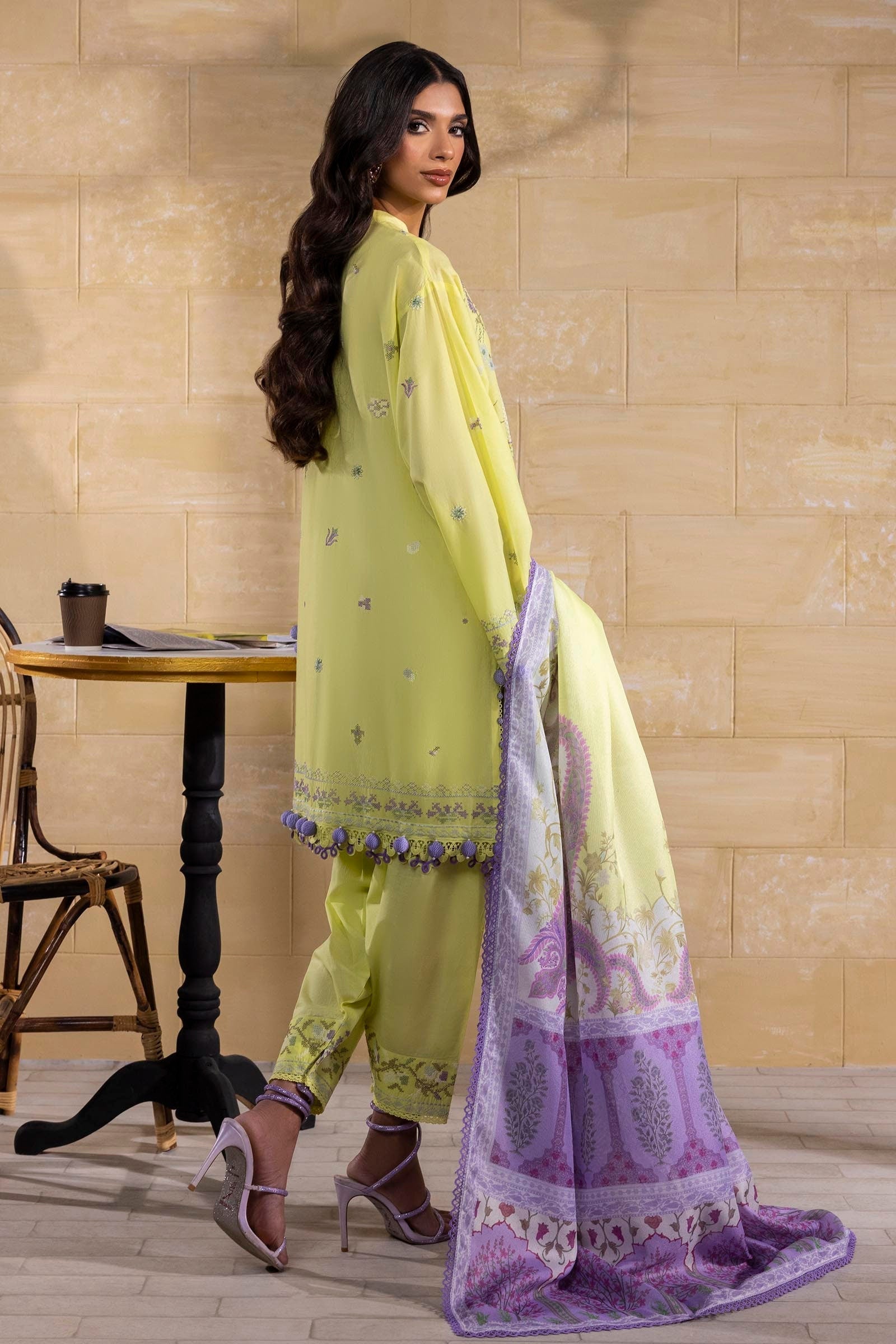 Sana Safinaz | Muzlin Spring 25 | M251-018B-3CT - House Of Anaya