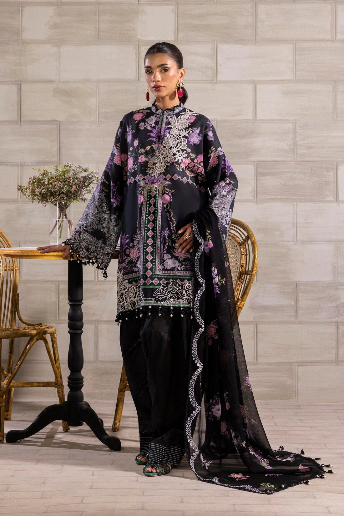 Sana Safinaz | Muzlin Spring 25 | M251-019B-3CS - House Of Anaya