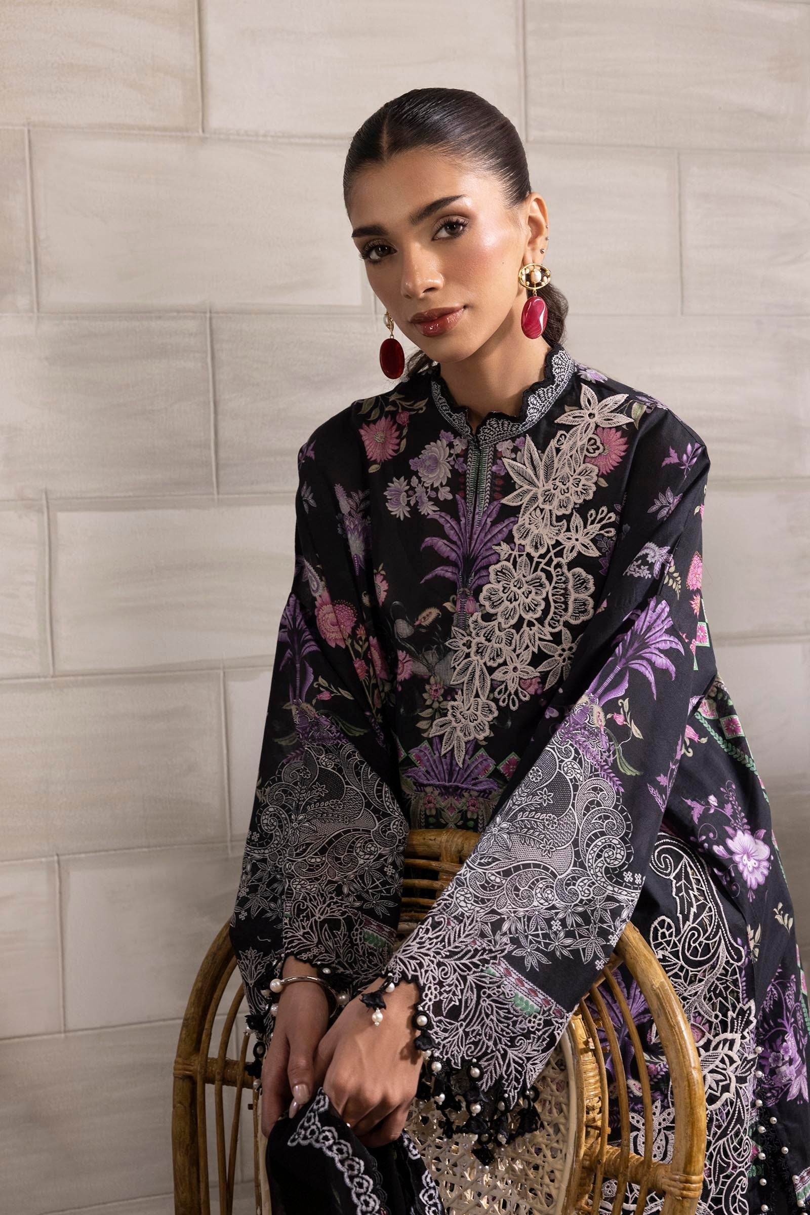 Sana Safinaz | Muzlin Spring 25 | M251-019B-3CS - House Of Anaya