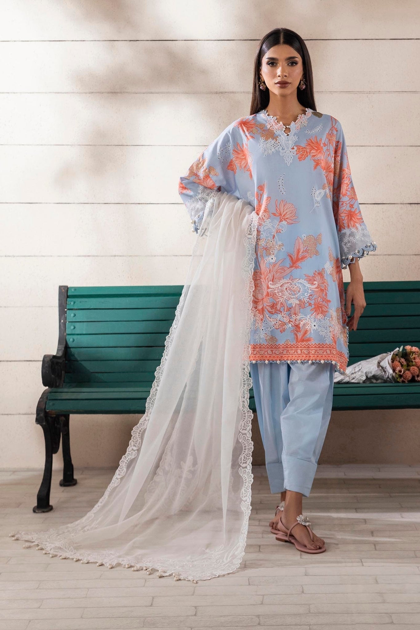 Sana Safinaz | Muzlin Spring 25 | M251-020B-3CS - House Of Anaya