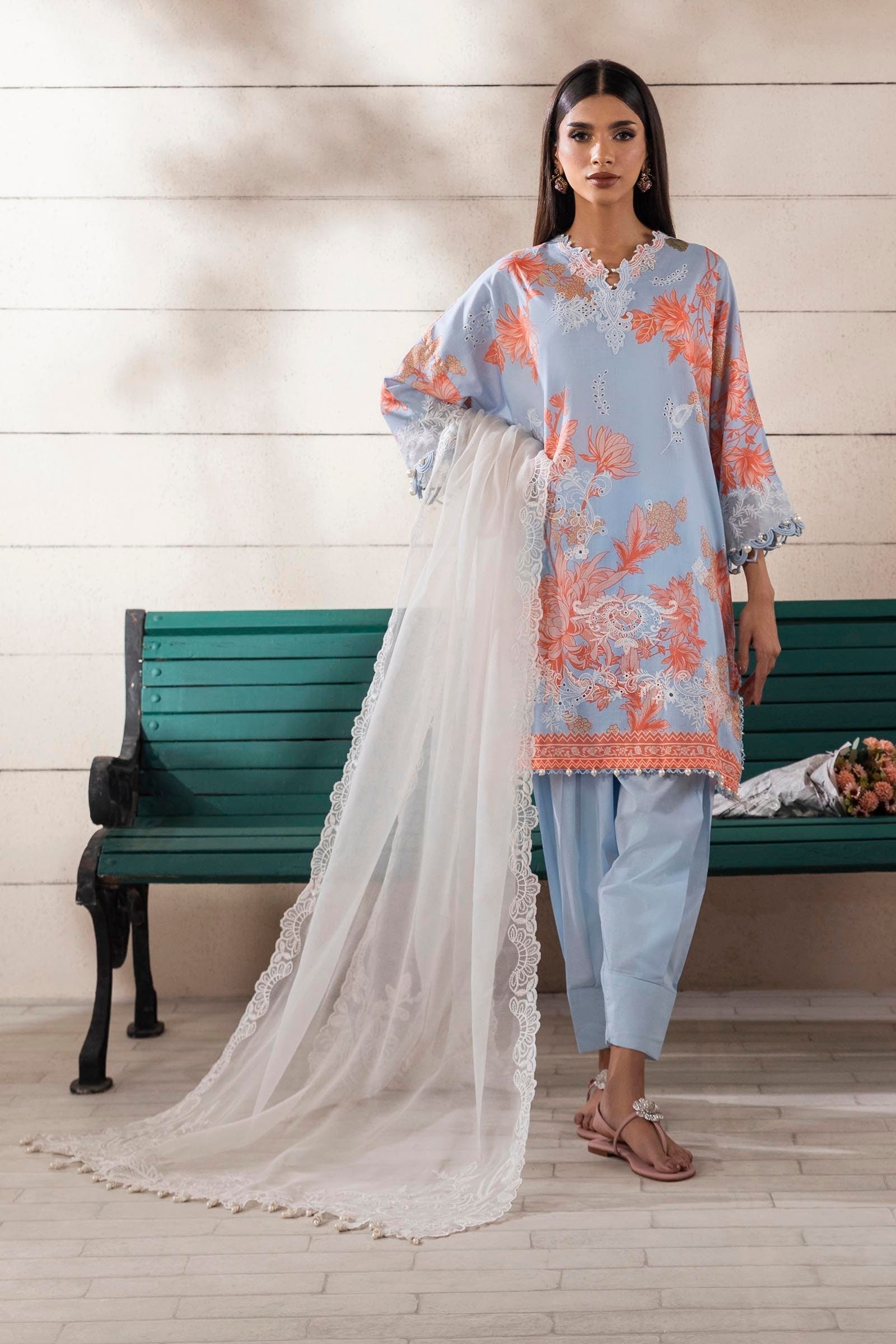 Sana Safinaz | Muzlin Spring 25 | M251-020B-3CS - House Of Anaya