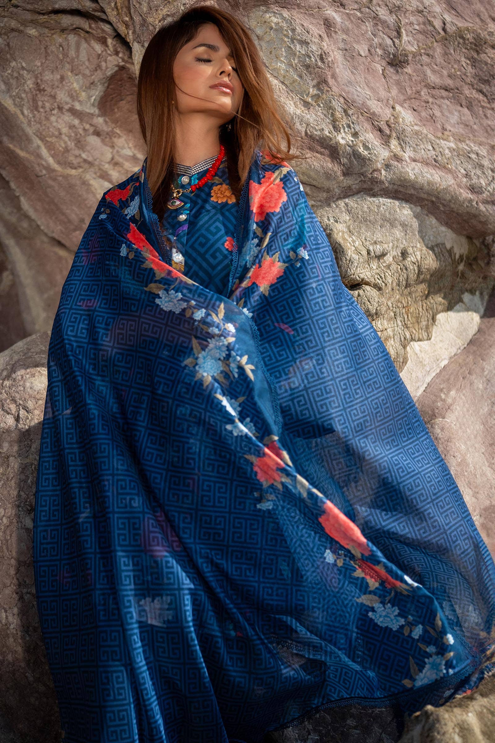 Sana Safinaz | Mahay Spring 24 | H241-013B-2BK - House Of Anaya