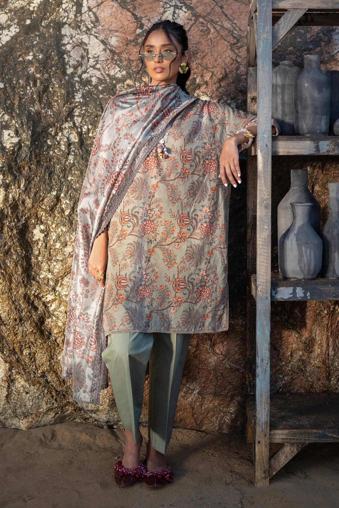 Sana Safinaz | Mahay Spring 24 | H241-016A-3CK - House Of Anaya