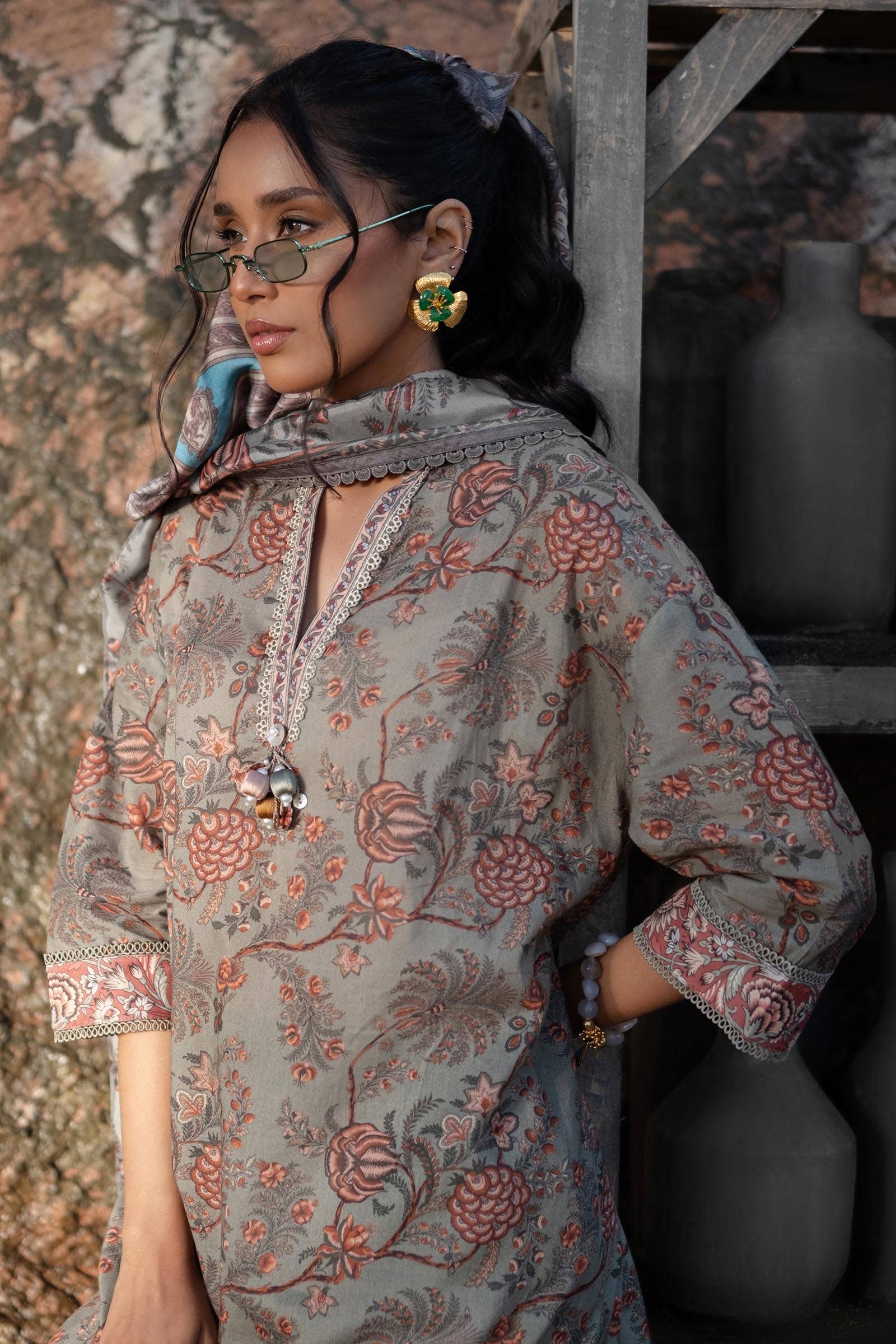Sana Safinaz | Mahay Spring 24 | H241-016A-3CK - House Of Anaya