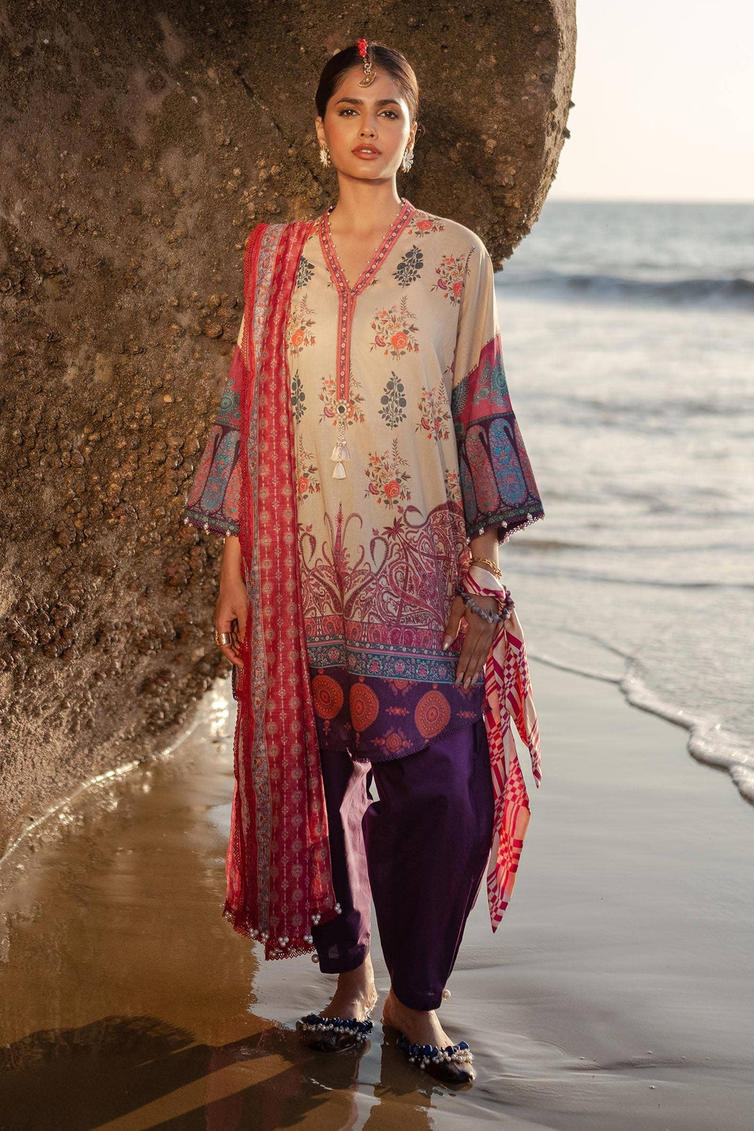 Sana Safinaz | Mahay Spring 24 | H241-021B-3DE - House Of Anaya