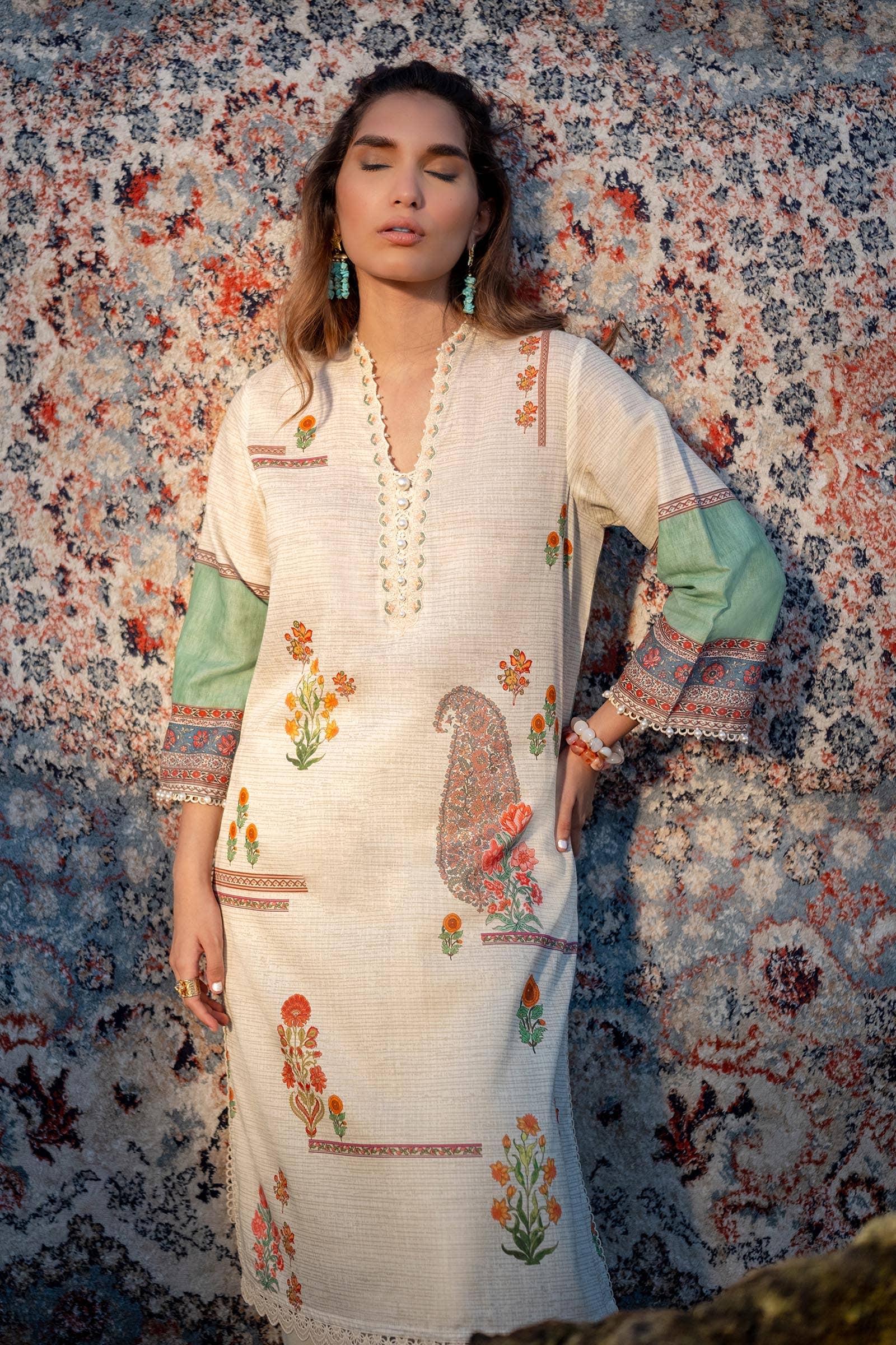 Sana Safinaz | Mahay Spring 24 | H241-022A-2BS - House Of Anaya