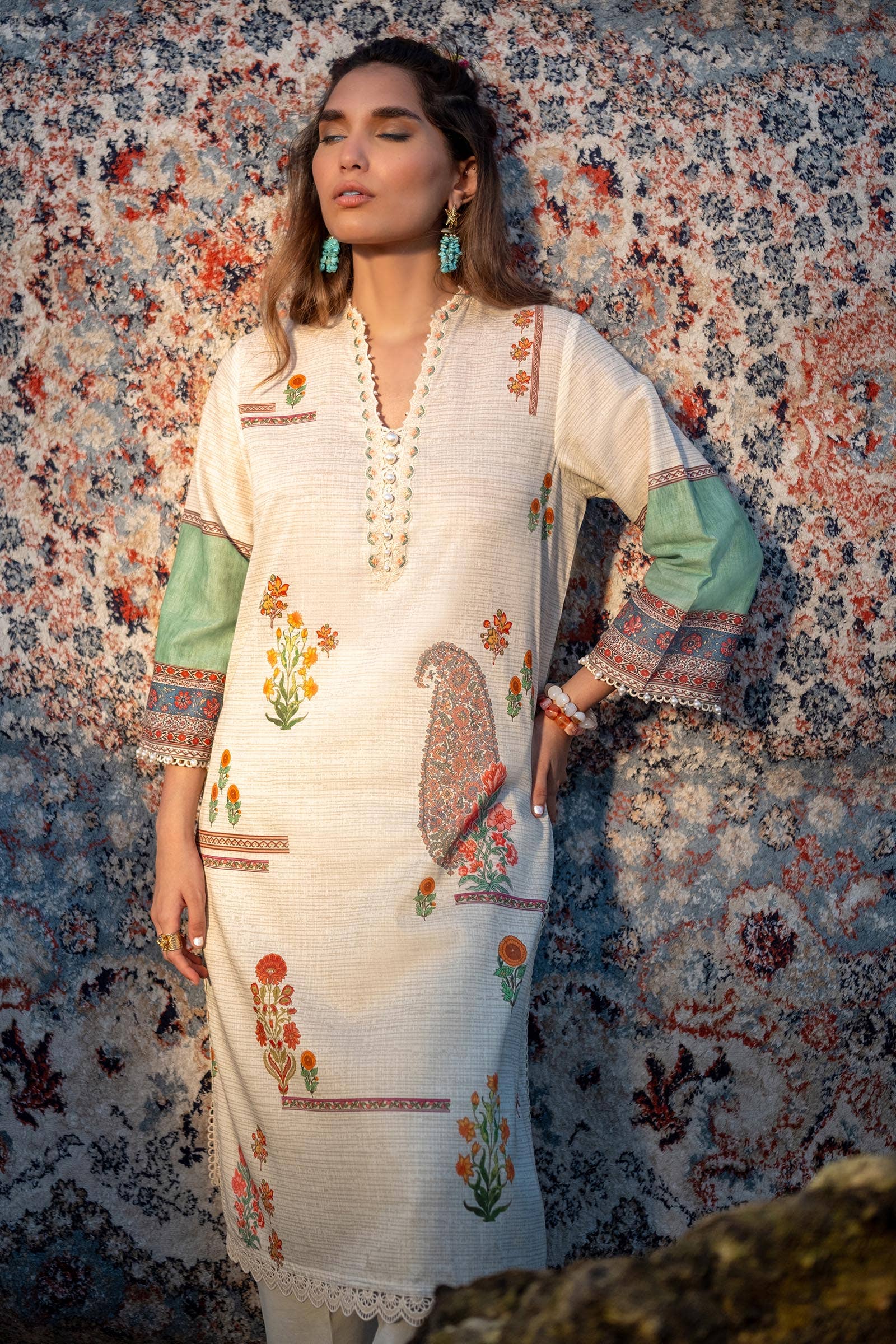 Sana Safinaz | Mahay Spring 24 | H241-022A-2BS - House Of Anaya