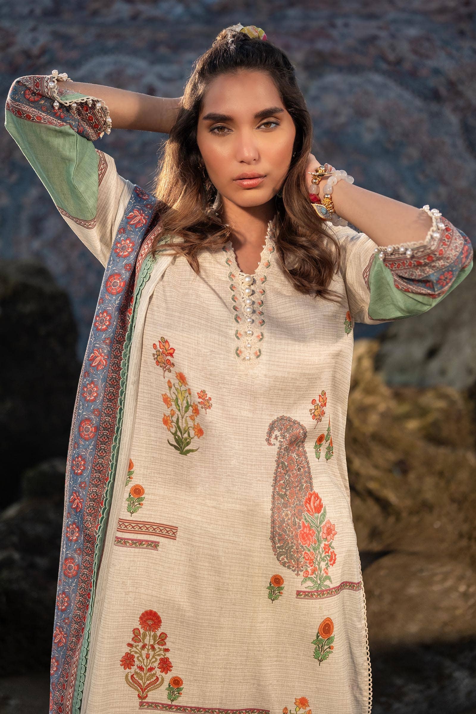 Sana Safinaz | Mahay Spring 24 | H241-022A-2BS - House Of Anaya