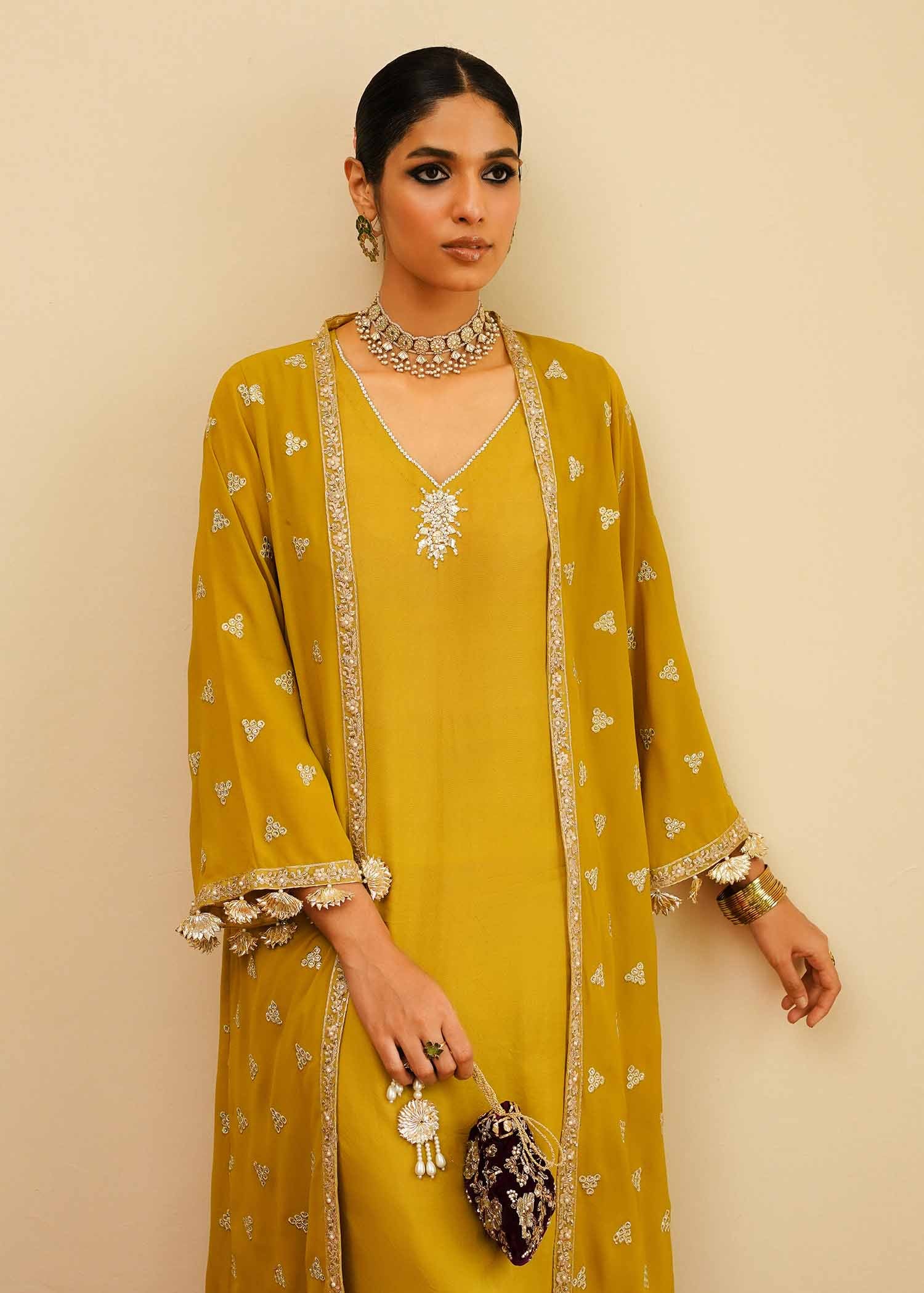 Mahgul | Eid Edit 2024 | Mustard Shine - House of Zarish