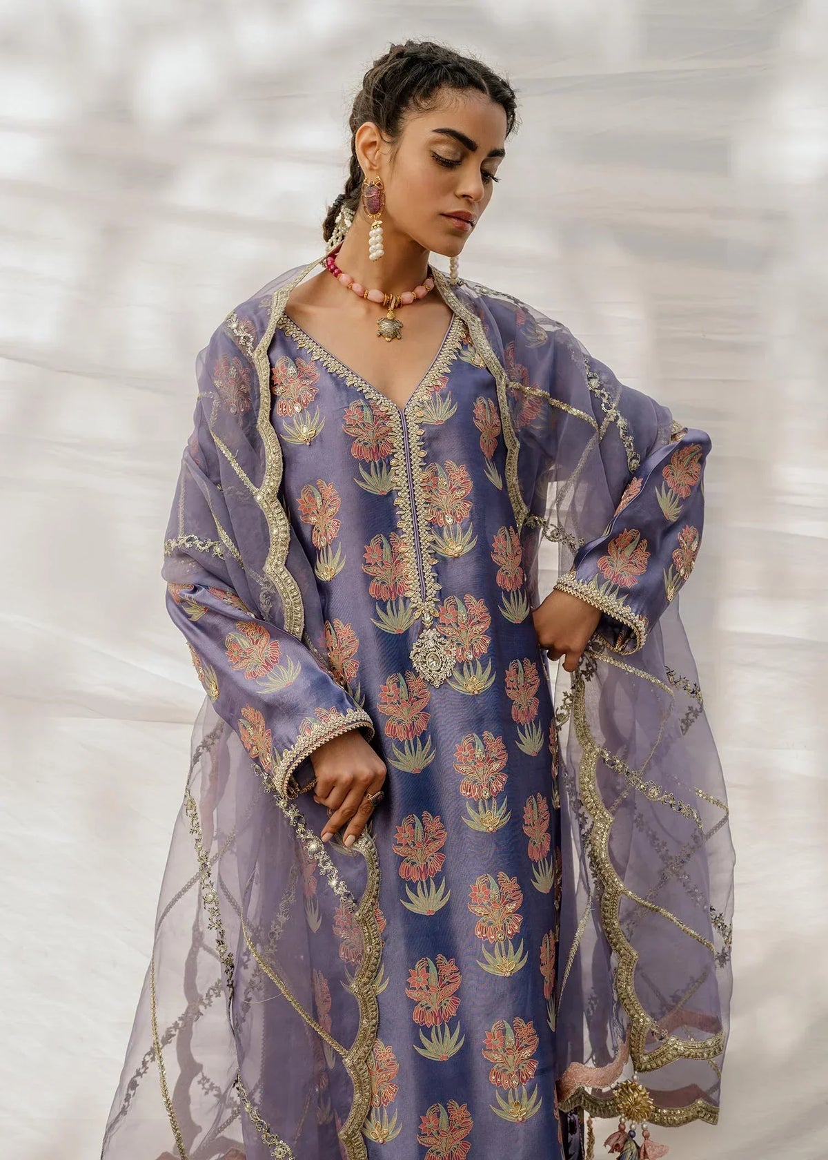 Mahgul | Eid Edit 2024 | Damson Diamante - House of Zarish