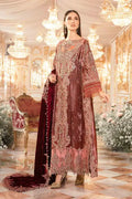 Maria B | Mbroidered Wedding Edition 23 | Salmon Pink BD-2701 - House Of Anaya