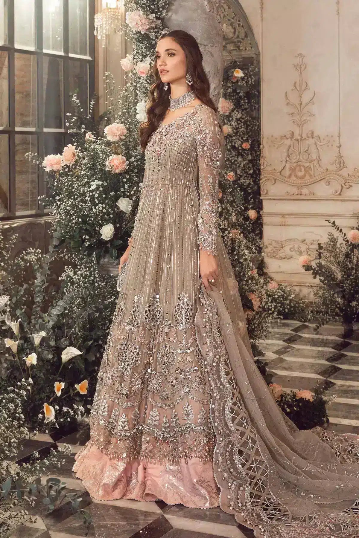 Maria B | Mbroidered Wedding Edition 23 | Black BD-2703 - House Of Anaya