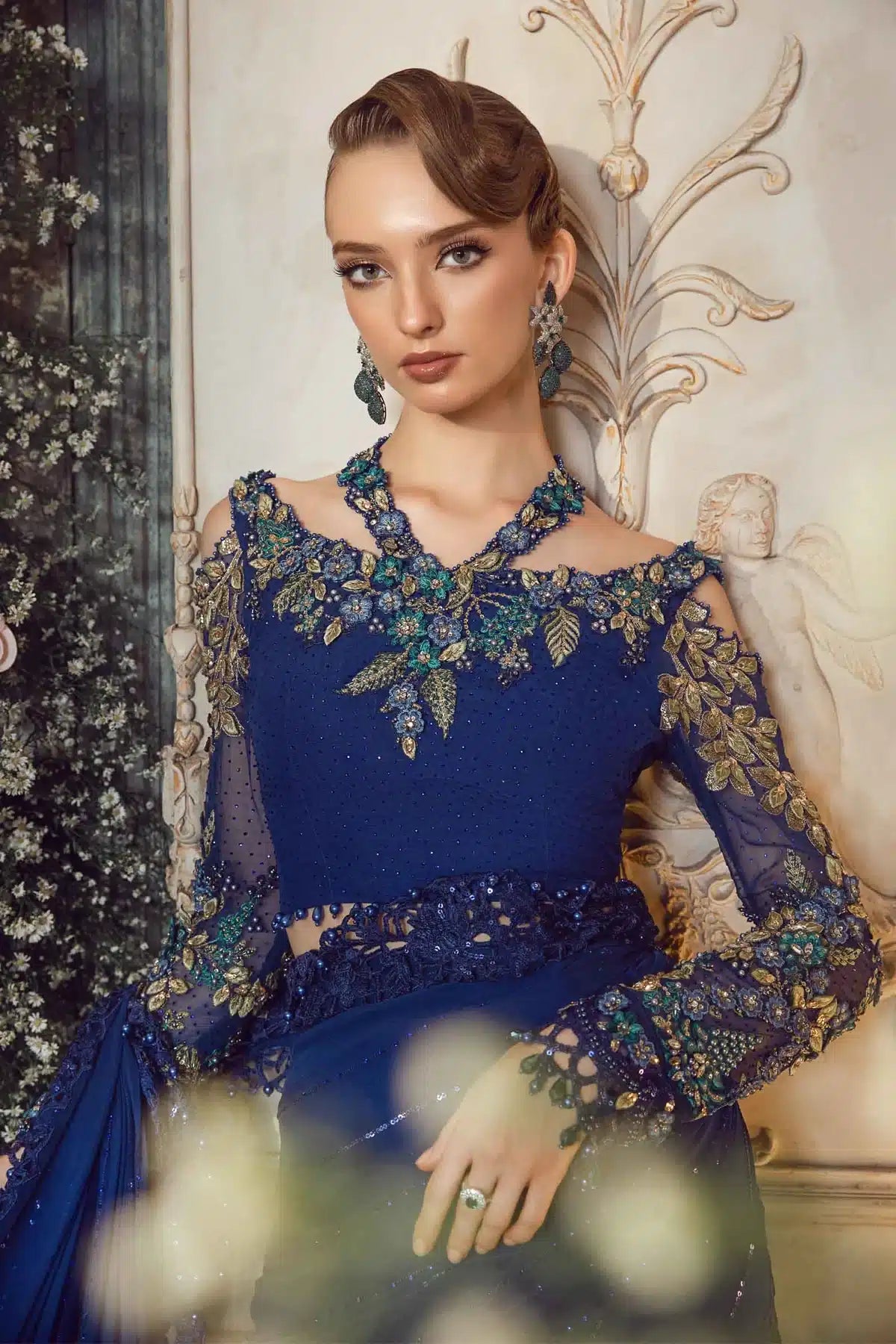 Maria B | Mbroidered Wedding Edition 23 | Cobalt Blue BD-2704 - House Of Anaya