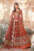 Maria B | Mbroidered Wedding Edition 23 | Maroon BD-2705 - House Of Anaya